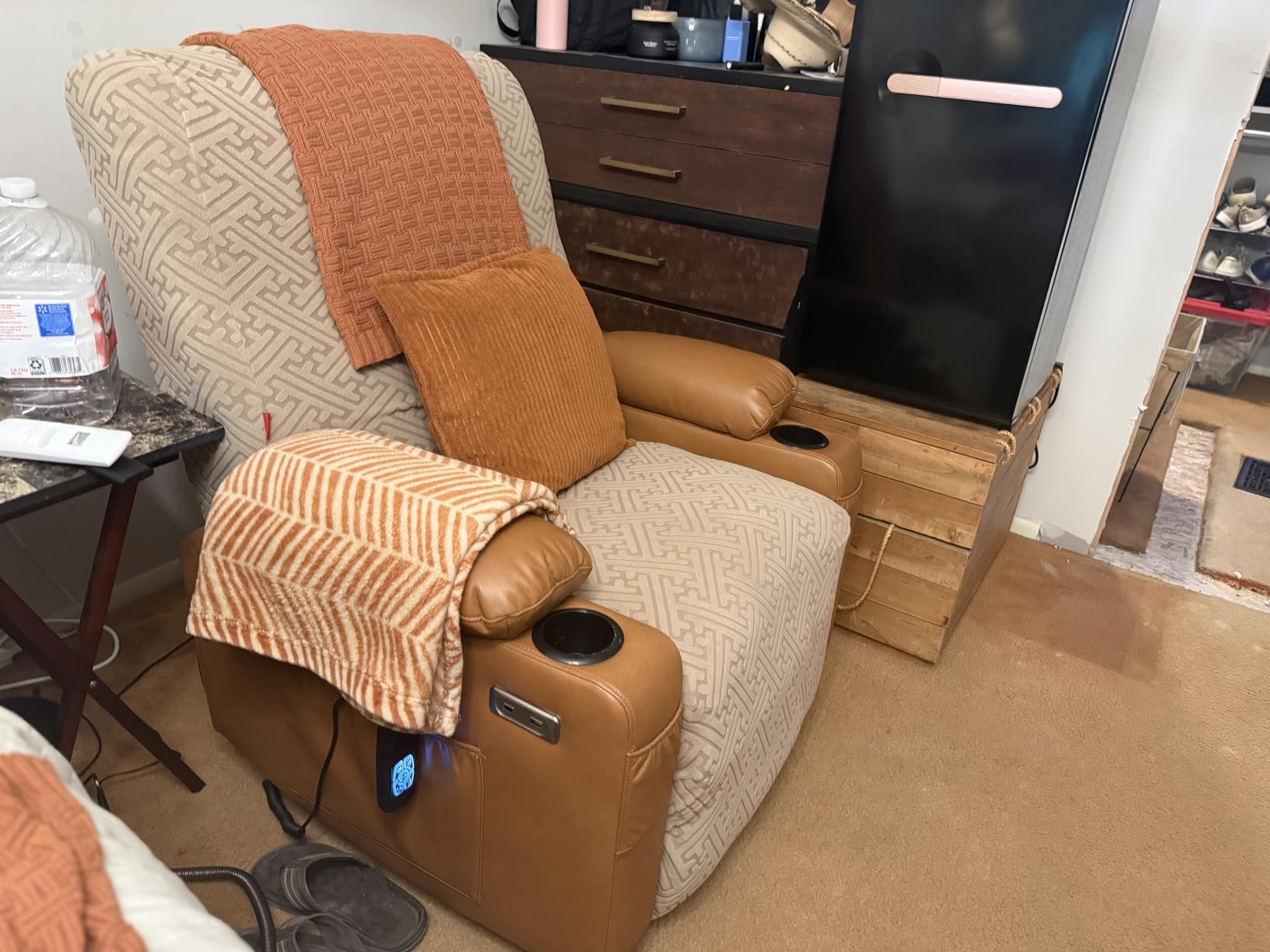Dual Motor Power Lift Recliner for Elderly with Massage and Heat, Camel | Oversized Lift Recliner Chair with Arm Storage, Lay Flat Lift Recliner for Adults, Big Tall, Infinite Position customer photo 1