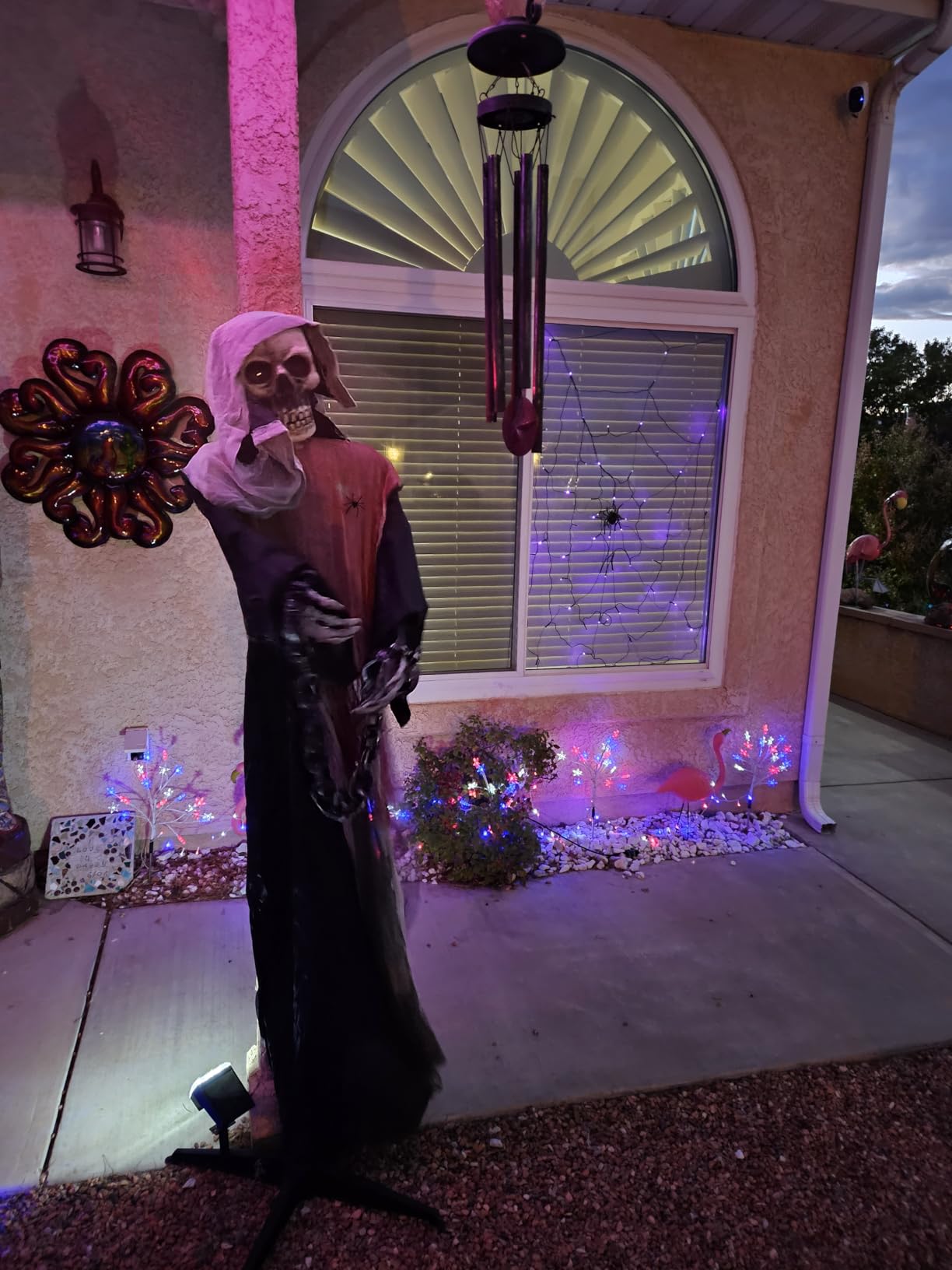 Halloween Decorations Outdoor, 6 Ft Large Animated Grim Reaper with Big Chain, Sound & Touch Activated with Creepy Sound customer photo 2
