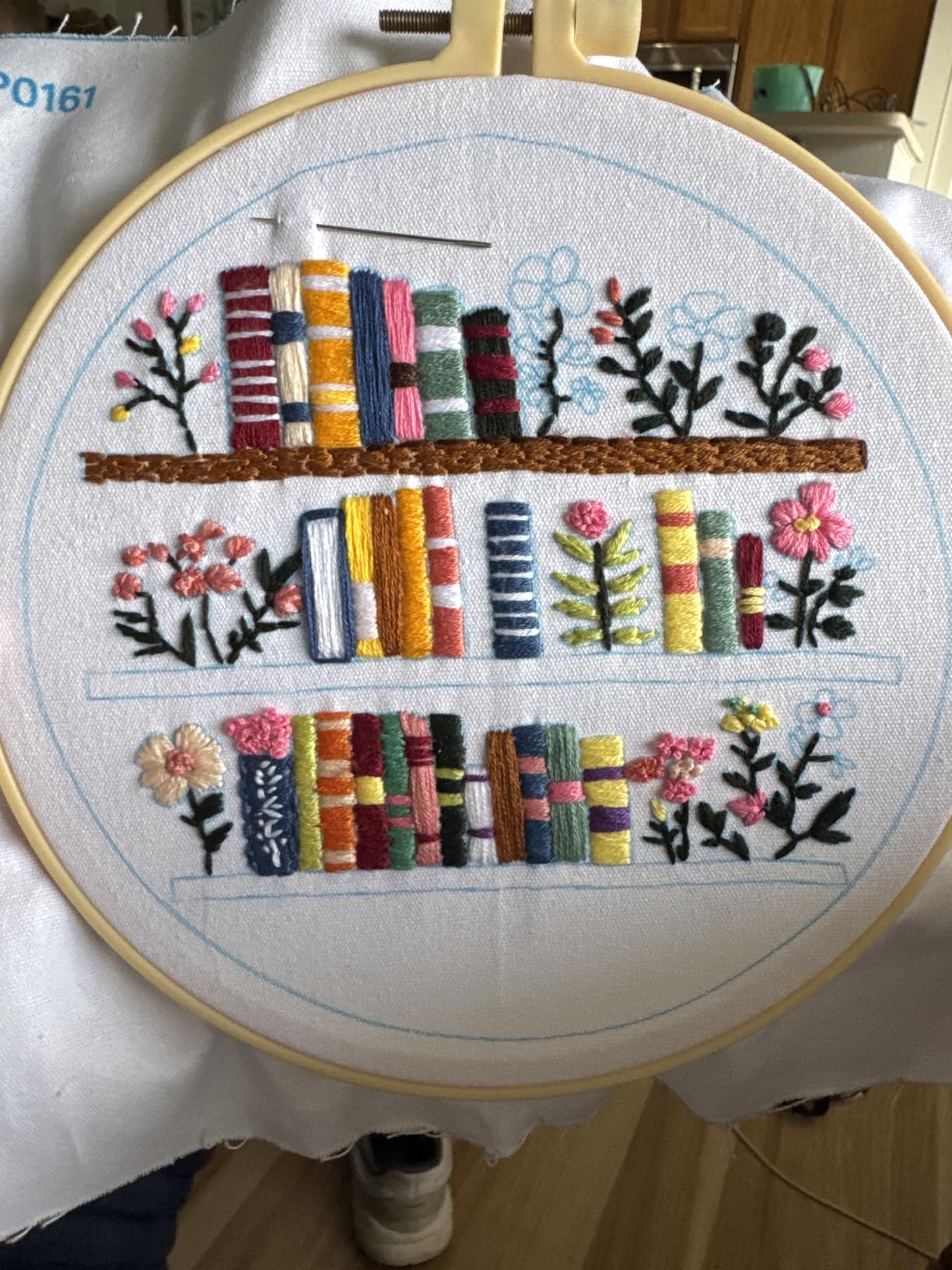 JOZYSH 8'' Flowers Embroidery Kit for Beginners Stamped Books and Flowers Pattern Embroidery Kit Cross Stitch Kit Embroidery Starter Kit with Instructions, Embroidery Hoops for Home Office Decor customer photo 1
