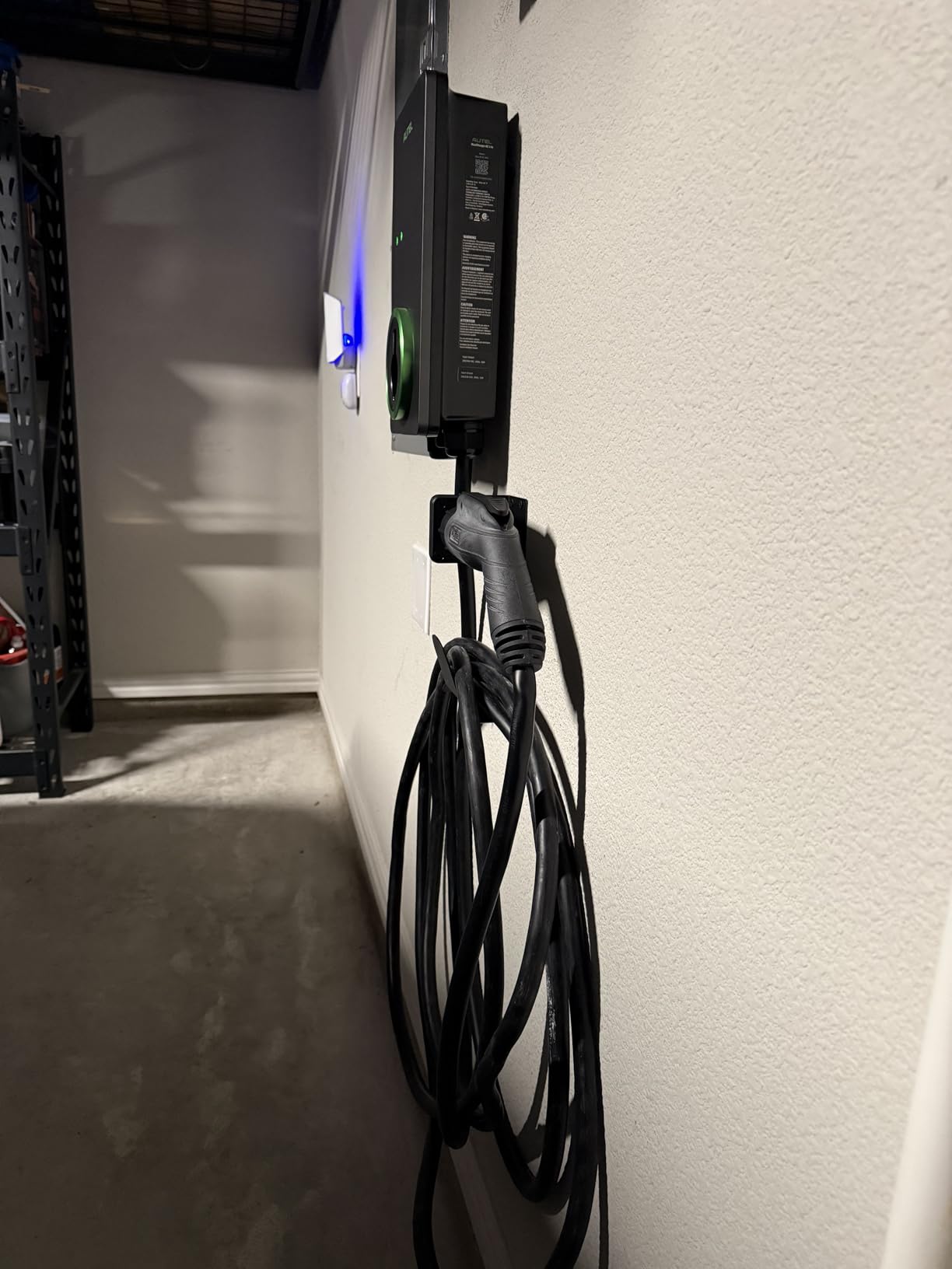 J1772 EV Charger Holder Wall Mount, Flush-Mount EV Cable Organizer, Space-Saving Low-Profile Design customer photo 2