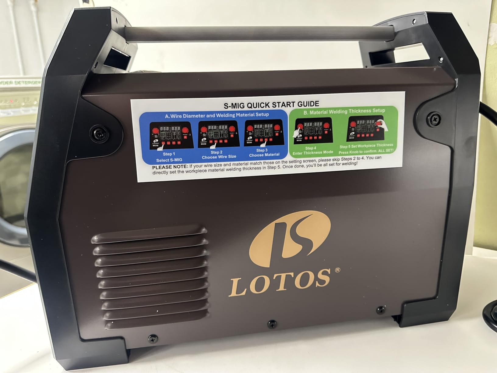 LOTOS MIG180 180A MIG Welder, 6 in 1 Gas MIG, Gasless Flux Core MIG, Stick, Lift TIG, Spot, Spool Aluminum Multi Process Welding Machine, Auto MIG Synergistic Setting & Voltage Fine Tuning, 120/240V customer photo 2