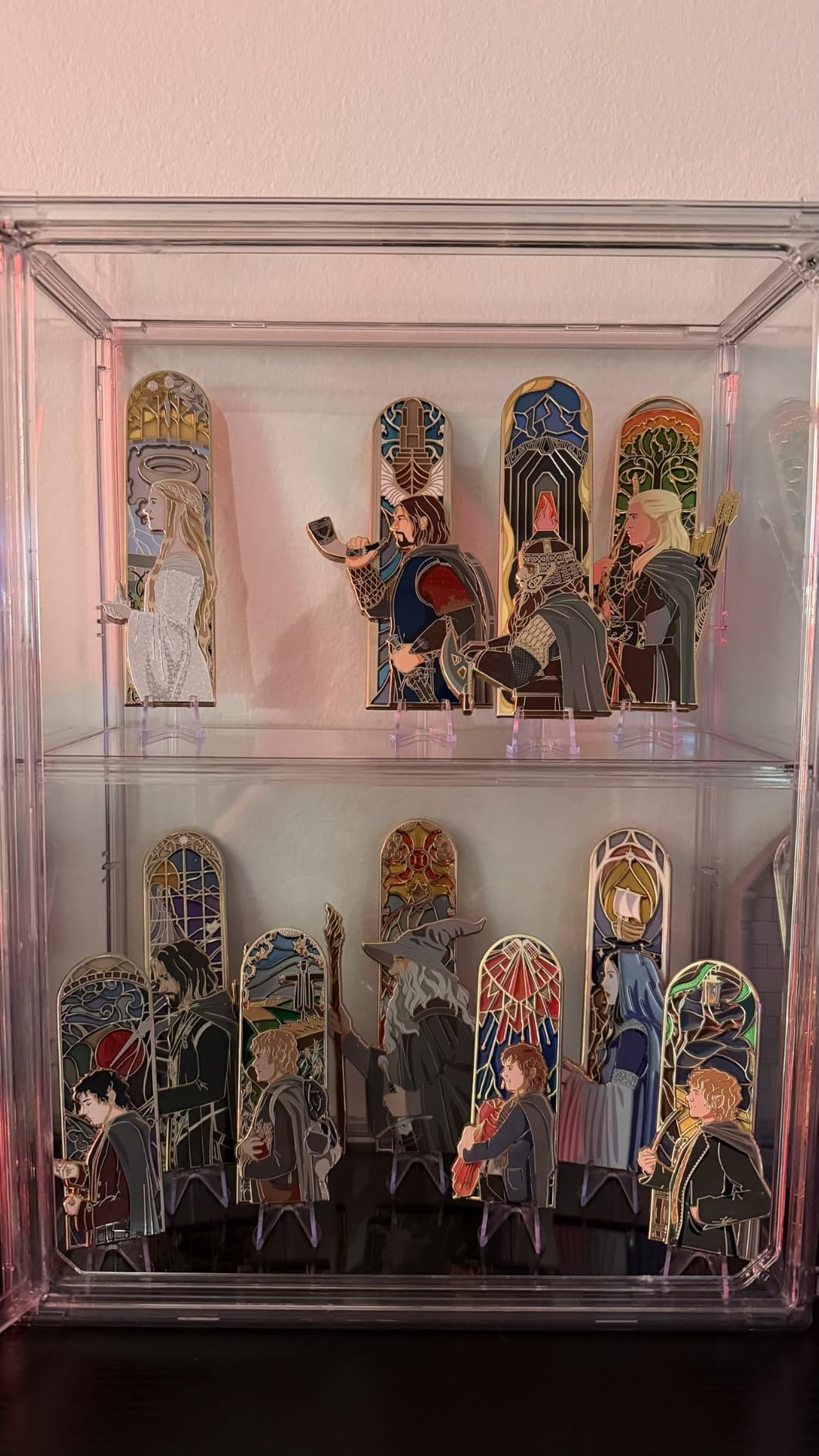 BOHOIDEE 6 Tiers Extra Large Clear Display Case for Figures, Acrylic Storage Organizers Box with Magnetic Door, Wall-Mounted Dustproof Showcase for Collectibles Action Figure customer photo 1