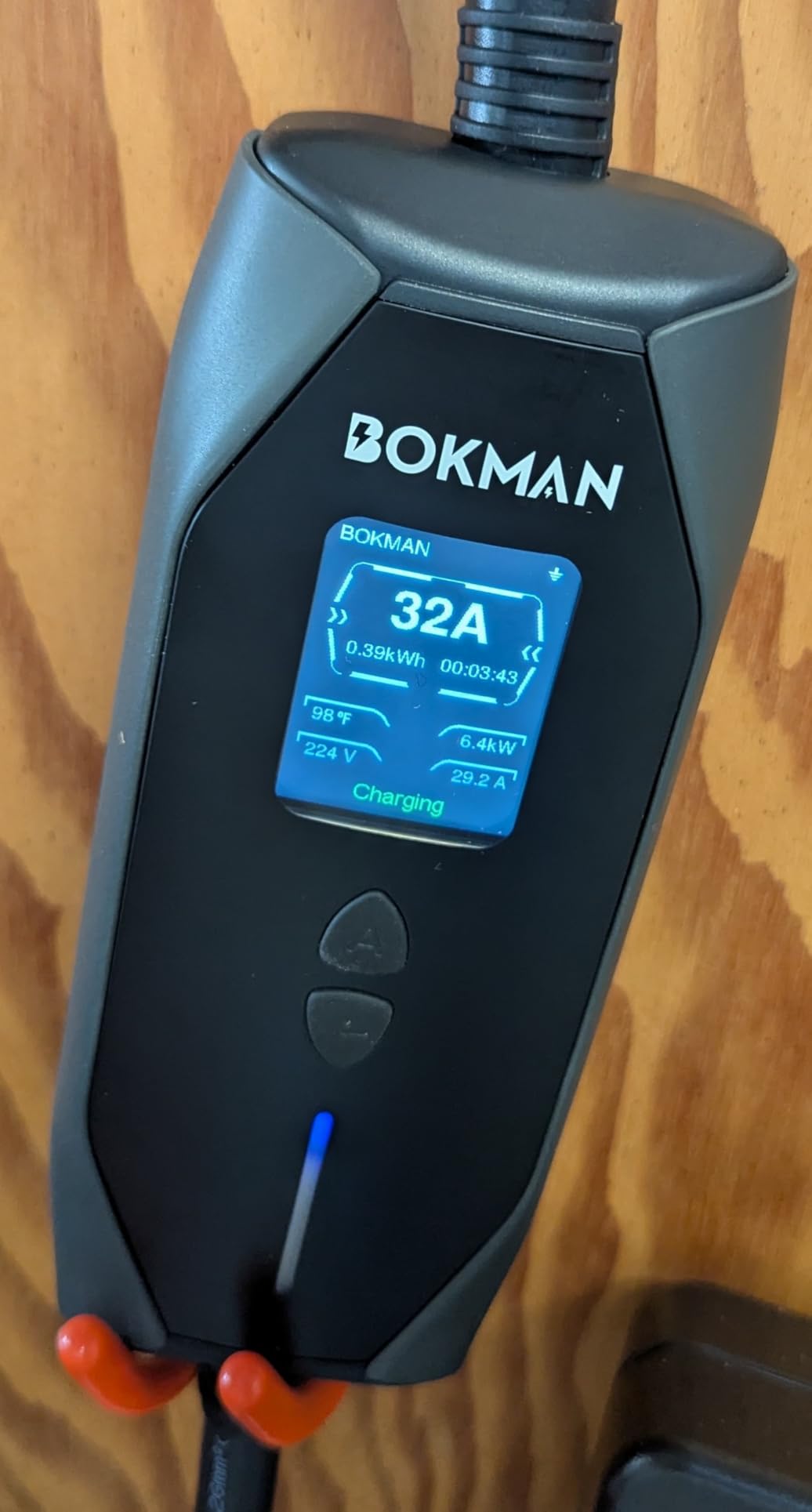 bokman Level 1 & Level 2 EV Charger, 32A 20ft, NEMA 14-50P/5-15 Adapter | Dual 120V/240V, Adjustable 6-32A & 1-12H Delay timer, IP65, J1772 Connector customer photo 1