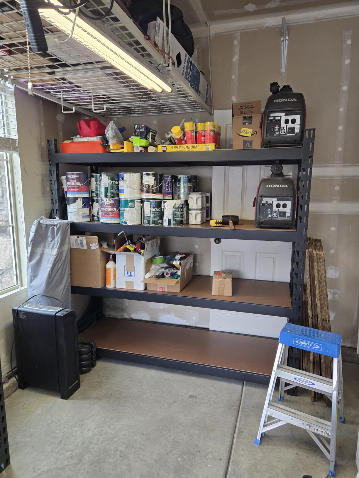 WORKPRO 77-Inch Garage Utility Shelving, 6400 lb Heavy-Duty Rack | 77