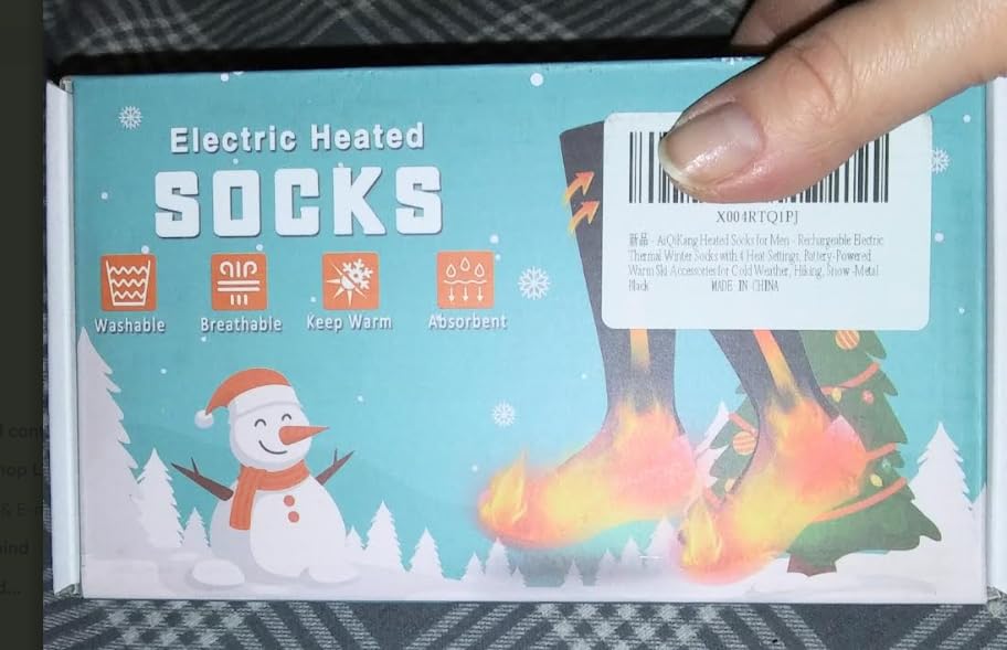 Heated Socks for Men Women Rechargeable Battery Powered Electric Thermal Heating Socks with 4 Heat Settings Foot Warmers for Cold Weather Hunting Hiking Outdoor Winter Work Sports customer photo 2