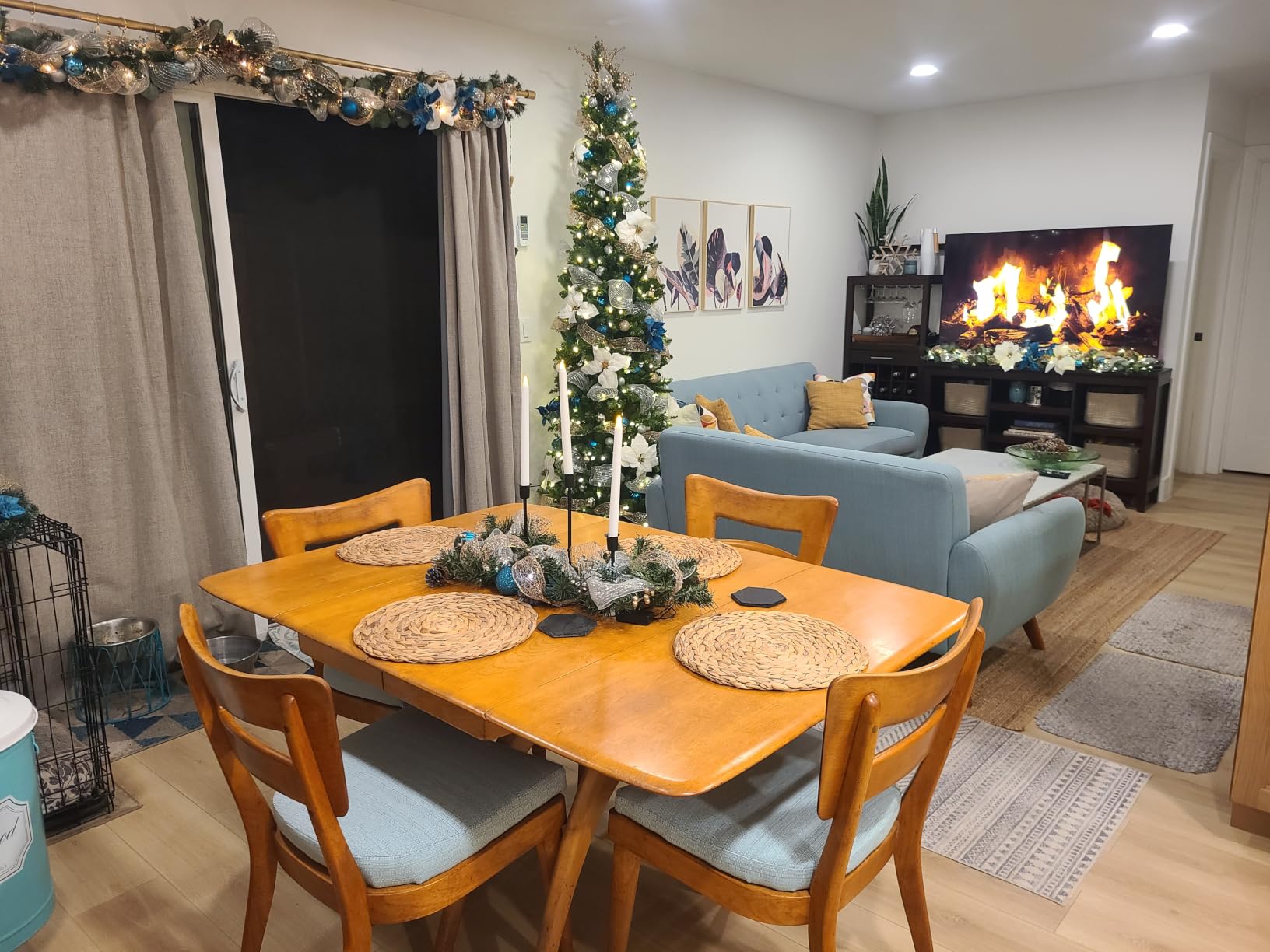 6 FT Pre-lit Christmas Tree Spruce with Remote Control, 300 Warm White Multi-Color Changing LED Lights, Artificial Hinged/Feel Real/Realistic for Home, Holiday Decoration Dual Color LED customer photo 1