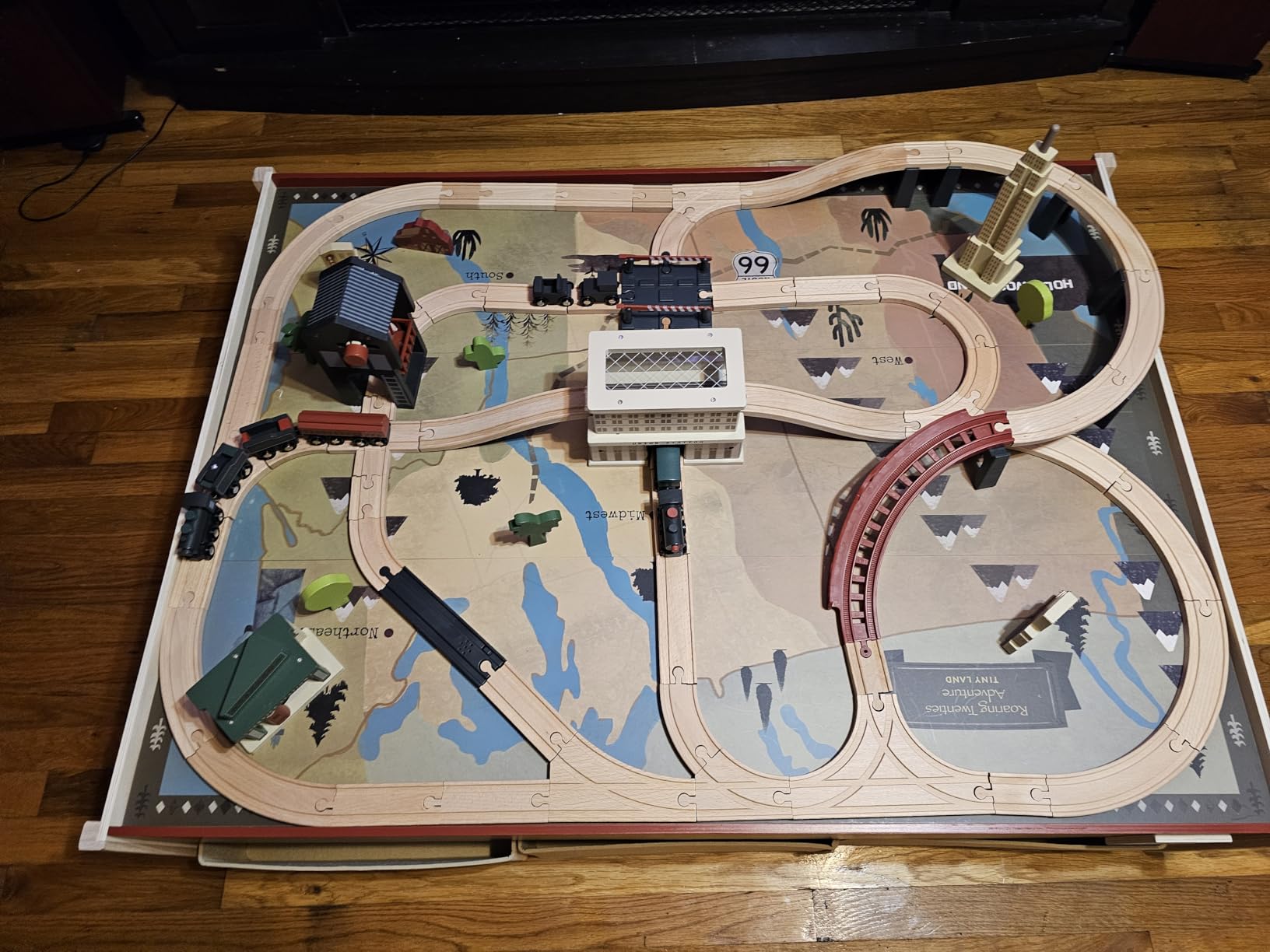 Tiny Land Large Wooden Train Table (47.9”x35.2”) with 104PCS Train Set customer photo 2