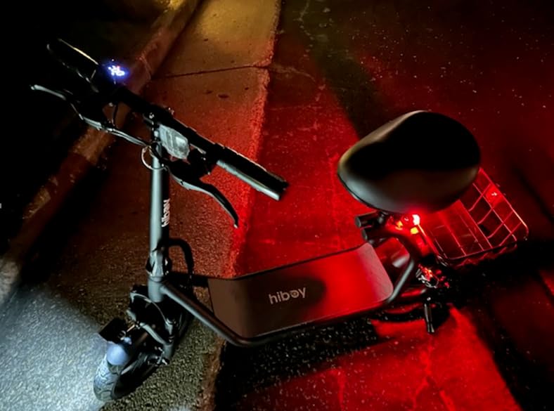 Hiboy Q2/U2 Electric Scooter with Seat for Adults, 22-25 Mile Range, 500W | 20 MPH, 14-Inch Pneumatic Tires, Dual Suspension & Dual Drum Brakes, LED Lights, Foldable Frame, Rear Basket for Commuting customer photo 2