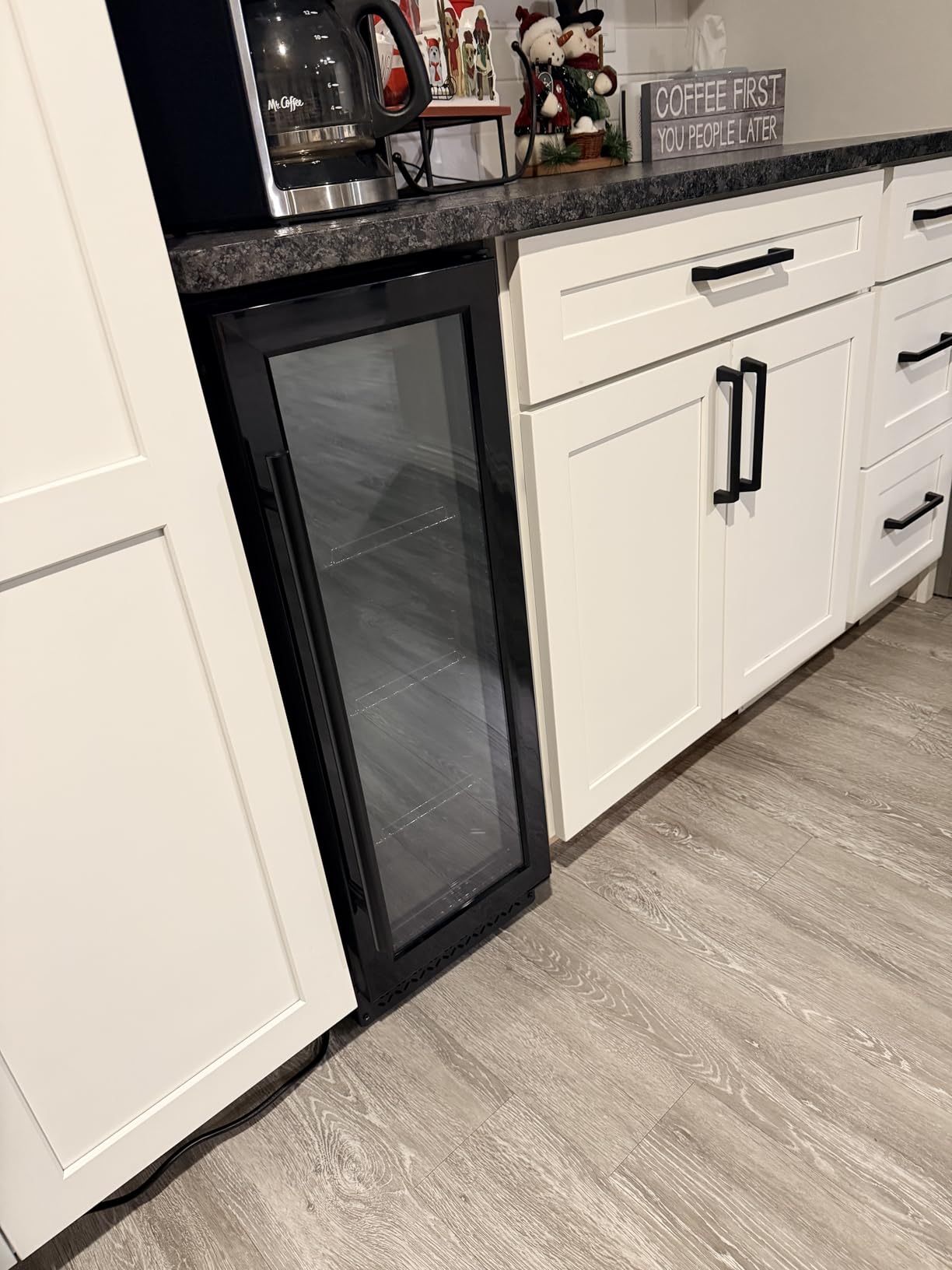 24 Inch Wine Fridge, 177 Bottle Dual Zone Wine Cooler with Glass Door Built-in or Freestanding, Wine Cellar Compressor Quick Cooling & Low Noise - Kitchen Bar Office customer photo 2