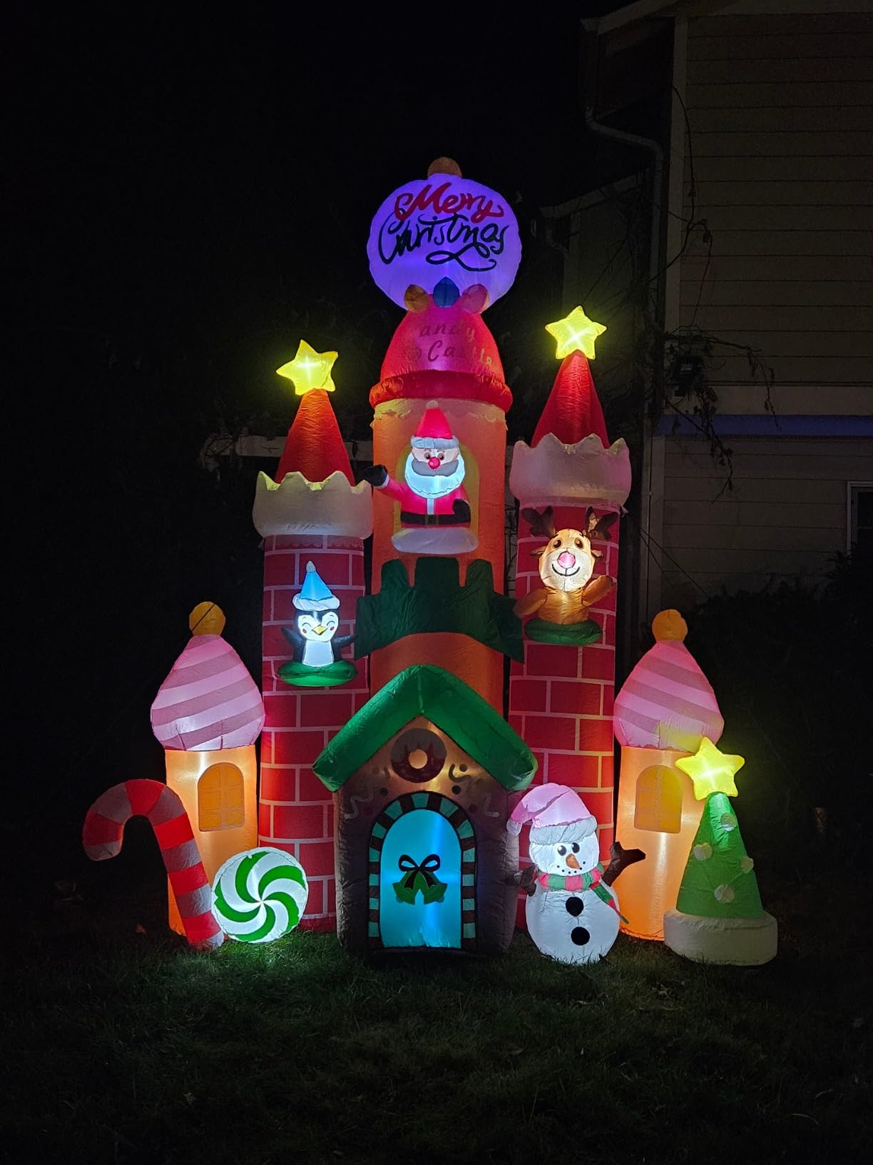 Taman 12 FT Christmas Inflatable Outdoor, Santa Claus Sleigh with Reindeer | Built-in Bright LED Light, Christmas Blow Up, Waterproof Material, Holiday Yard, Garden, Lawn, Outdoor Decor customer photo 1