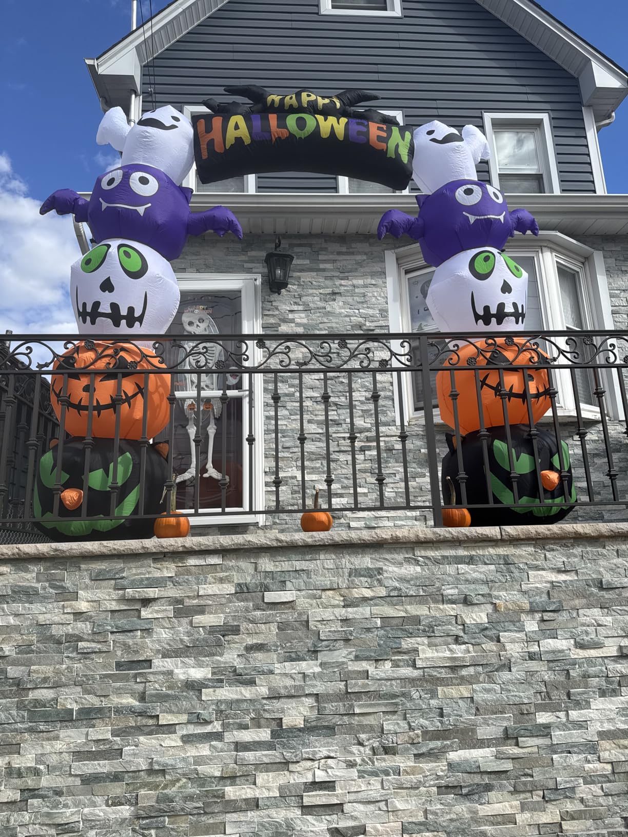VINGLI 8FT Stacked Heads Archway Halloween Inflatables Outdoor Decoration customer photo 1