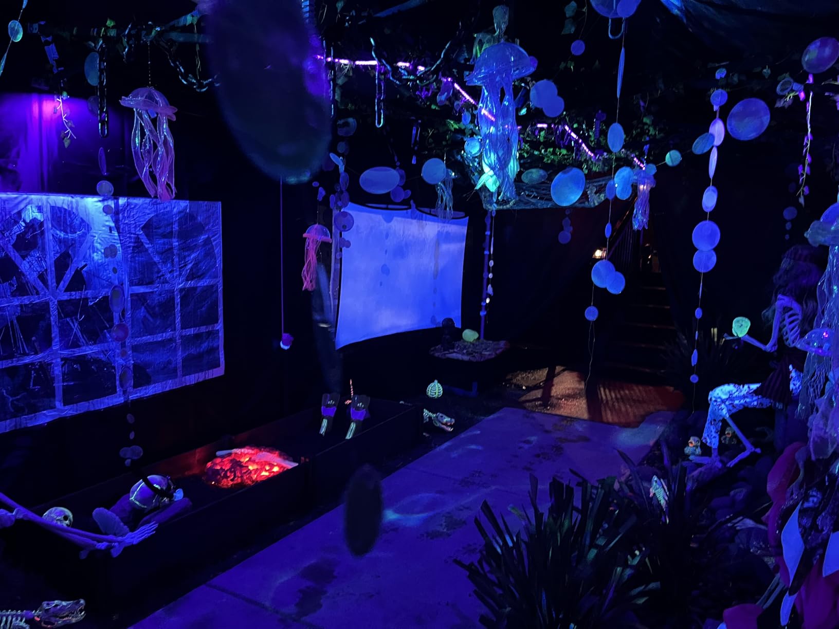 Halloween Projector Lights Outdoor,RGBW Ocean Wave Light Projector with Remote&Timer,IP65 Waterproof Outdoor Projector for Christmas Yard, House Parties, Bedroom Ceiling Decor (Holiday Gift Idea) customer photo 1