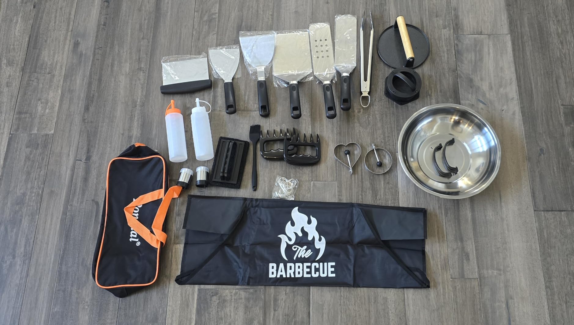 31PCS Griddle Accessories Kit for Blackstone, Flat Top Hibachi Grill Spatula Set with 2 Melting Domes, Burger Press, Patty Maker and Apron, Professional Teppanyaki Tools Gifts for Outdoor BBQ customer photo 2