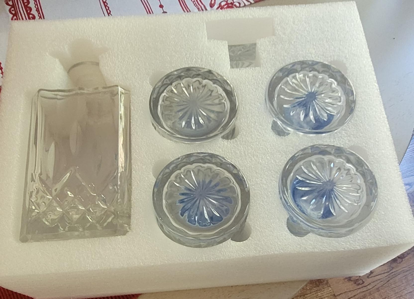 Whiskey Decanter Set for Men, 4*Crystal Whiskey Glasses(Get 4 Silicone Ice Mold Free), Lead-Free Decanter Set for Whiskey, Bourbon, Scotch, Anniversary Christmas Gifts for Dad, Husband, Whiskey Lovers customer photo 2