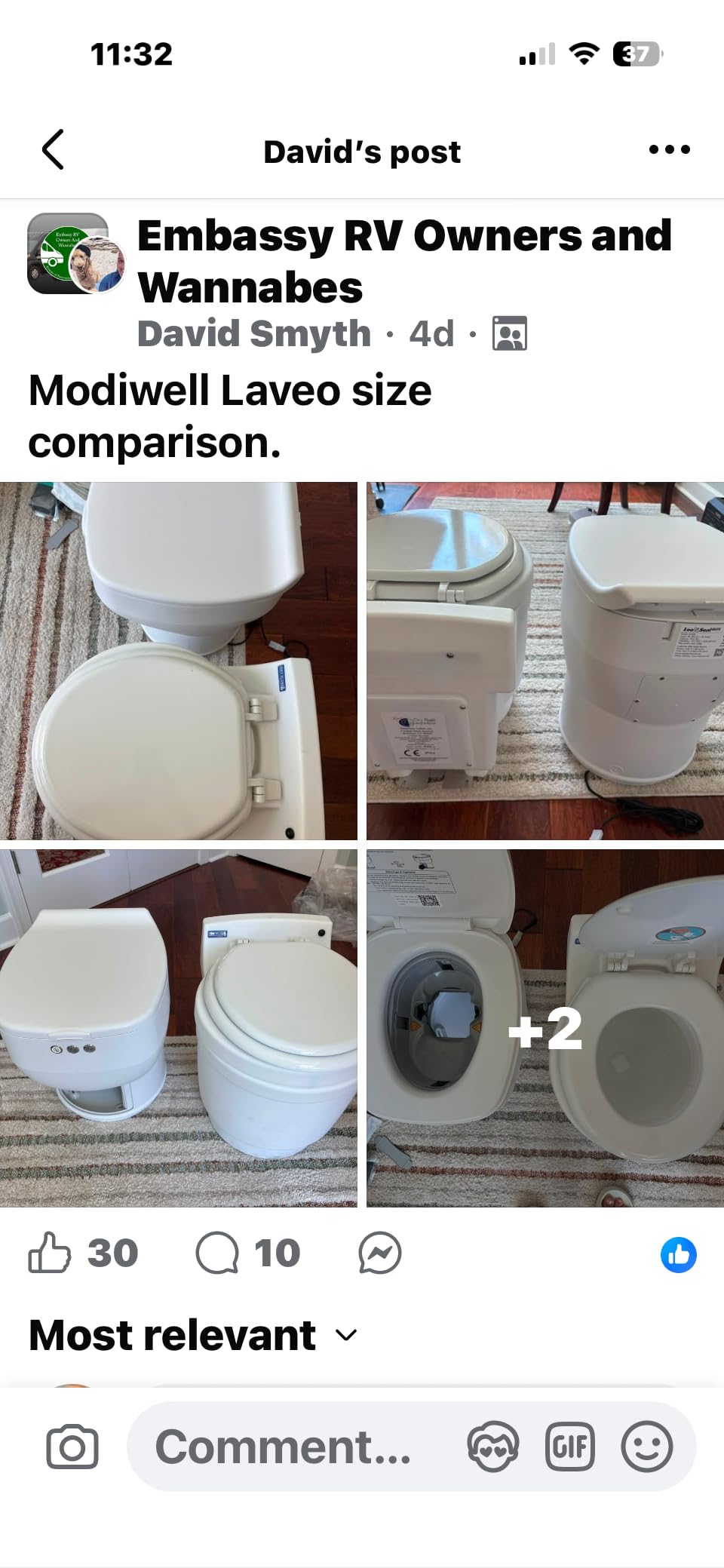 R1808 Fixed RV Dry Flush Toilet, Waterless Rechargeable, White | rechargeable no-plumbing toilet swivel top for RVs, boats, off-grid, emergency and care use, Loo Seal waterless sealing customer photo 2