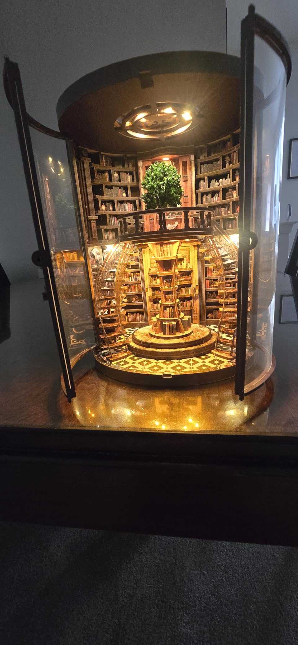Halloween Book Nook Kit with LED, DIY Miniature House Dollhouse Kit for Adults and Teens, 3D Wooden Puzzle Booknook Tiny House Bookshelf Halloween Decorations, Gift for Family, Friends customer photo 1