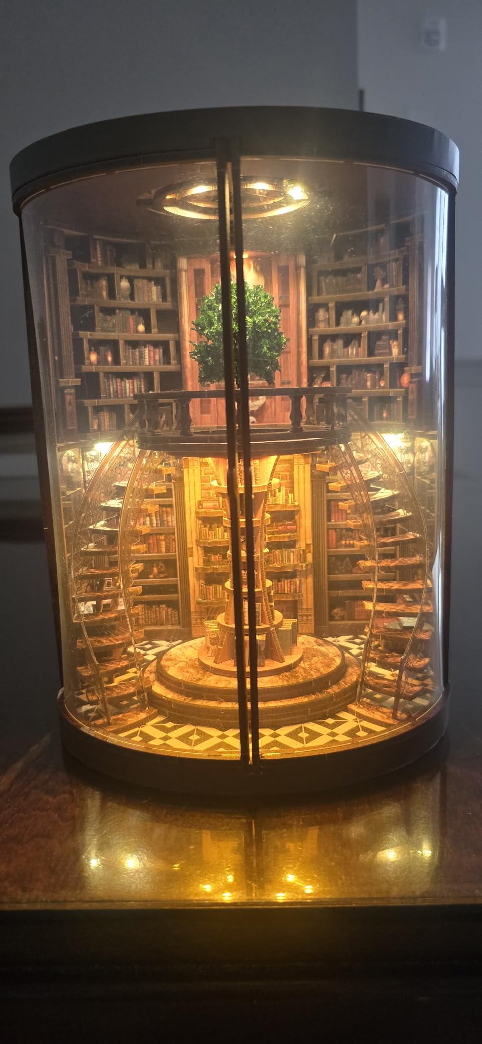 Halloween Book Nook Kit with LED, DIY Miniature House Dollhouse Kit for Adults and Teens, 3D Wooden Puzzle Booknook Tiny House Bookshelf Halloween Decorations, Gift for Family, Friends customer photo 2