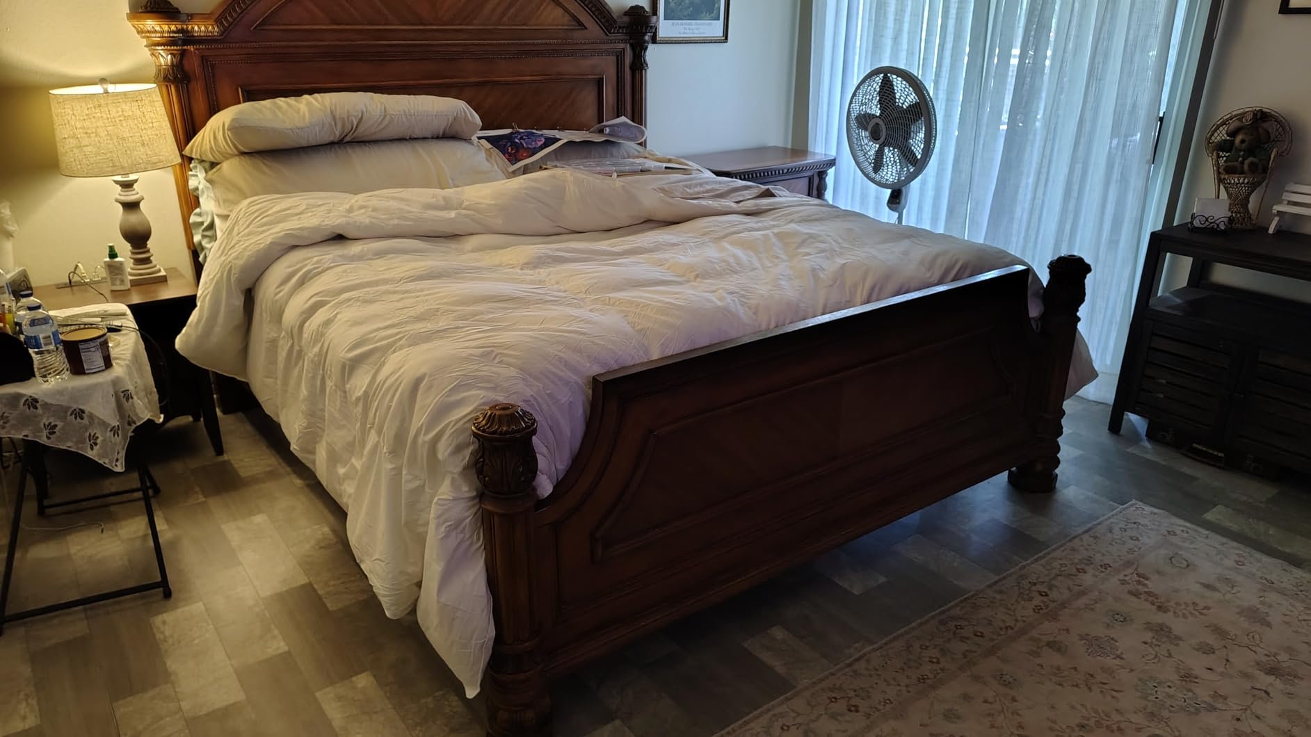 Goose Feather Down Comforter King Size, All Season Duvet Insert | 100% Organic Cotton Shell, Medium Warmth Hotel Luxury Bedding Comforter, 106 x 90 Inches, White customer photo 1