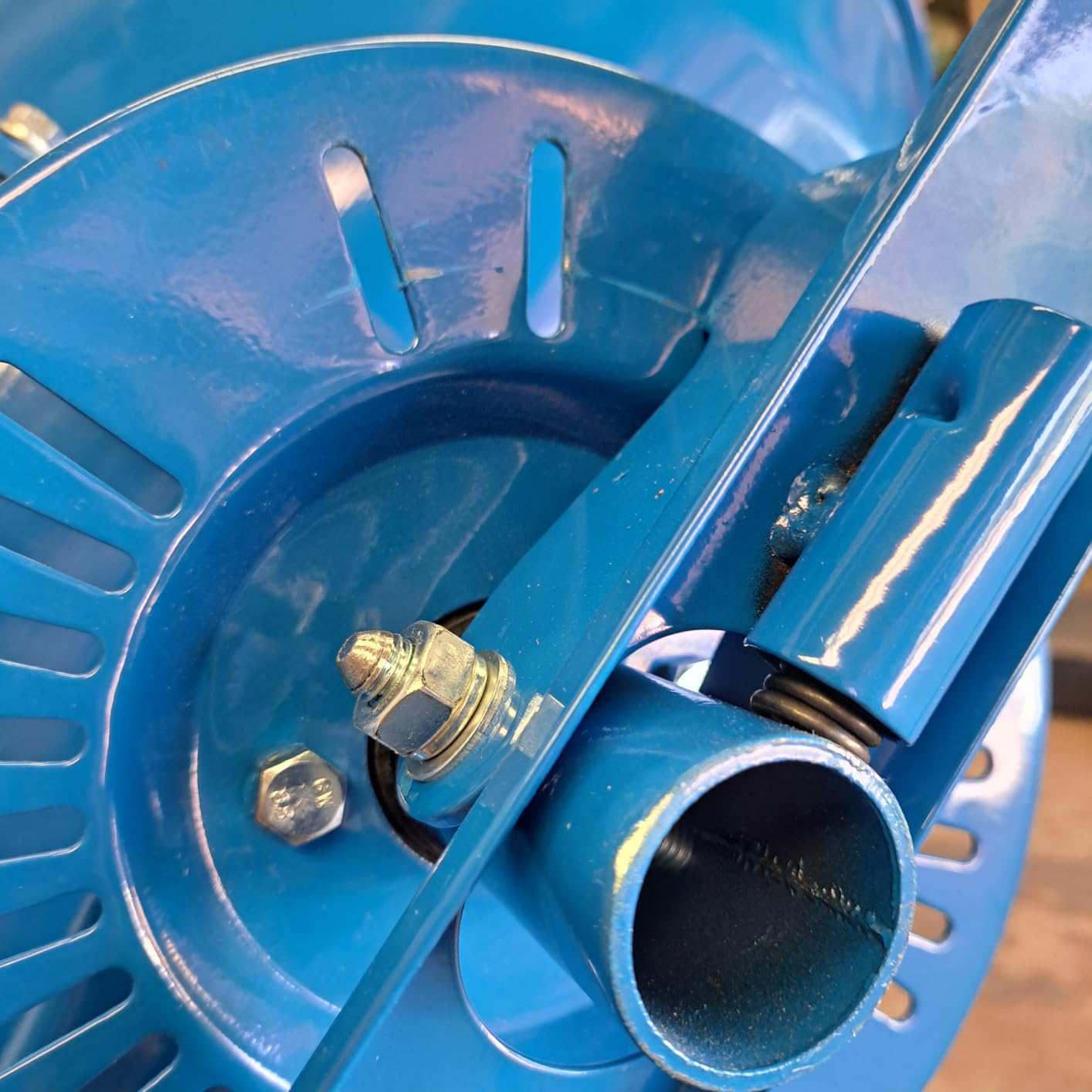 Electric Cement Mixer, 4.3 Cubic Ft. 450W Portable Concrete Mixer Machine with Stand And Wheels for Stucco, Mortar, Seeds, Blue-2026 Upgraded customer photo 1