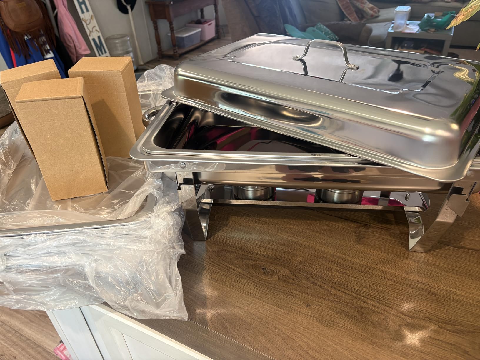 Chafing Dishes for Buffet Set - 4 Pack Chafers & Food Warmers with Lids | Makes Setup Easy for Weddings, Parties, Catering Events, and Buffet Serving customer photo 2