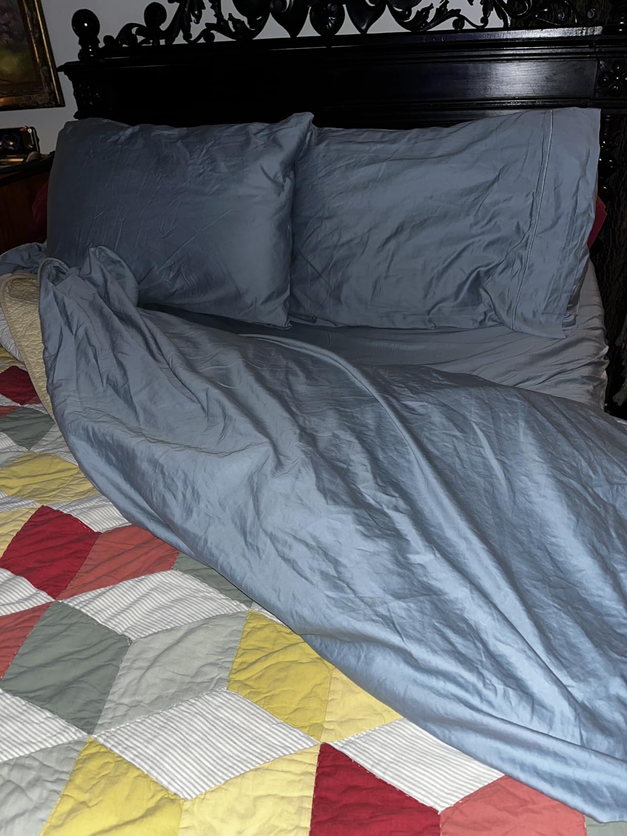 LANE LINEN 100% Egyptian Cotton Sheets Queen Size Sateen Weave - White | Queen Sheets - 4-Piece Set, For A Luxurious Night's Sleep, For A Silky Hotel-Style Bed, Long-Staple Egyptian Cotton customer photo 1