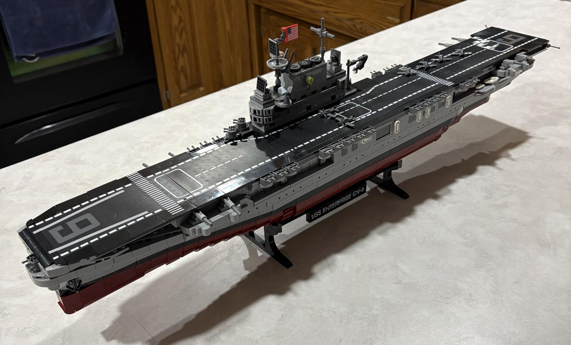 WWII USS Enterprise CV-6 Battleship Compatible with Lego Military Army Set | 1883pcs World Class USS CV-6 Enterprise Compatible with Lego Army Set for Adults WW2 Gift Boat Building Block Kids 8-12 customer photo 2