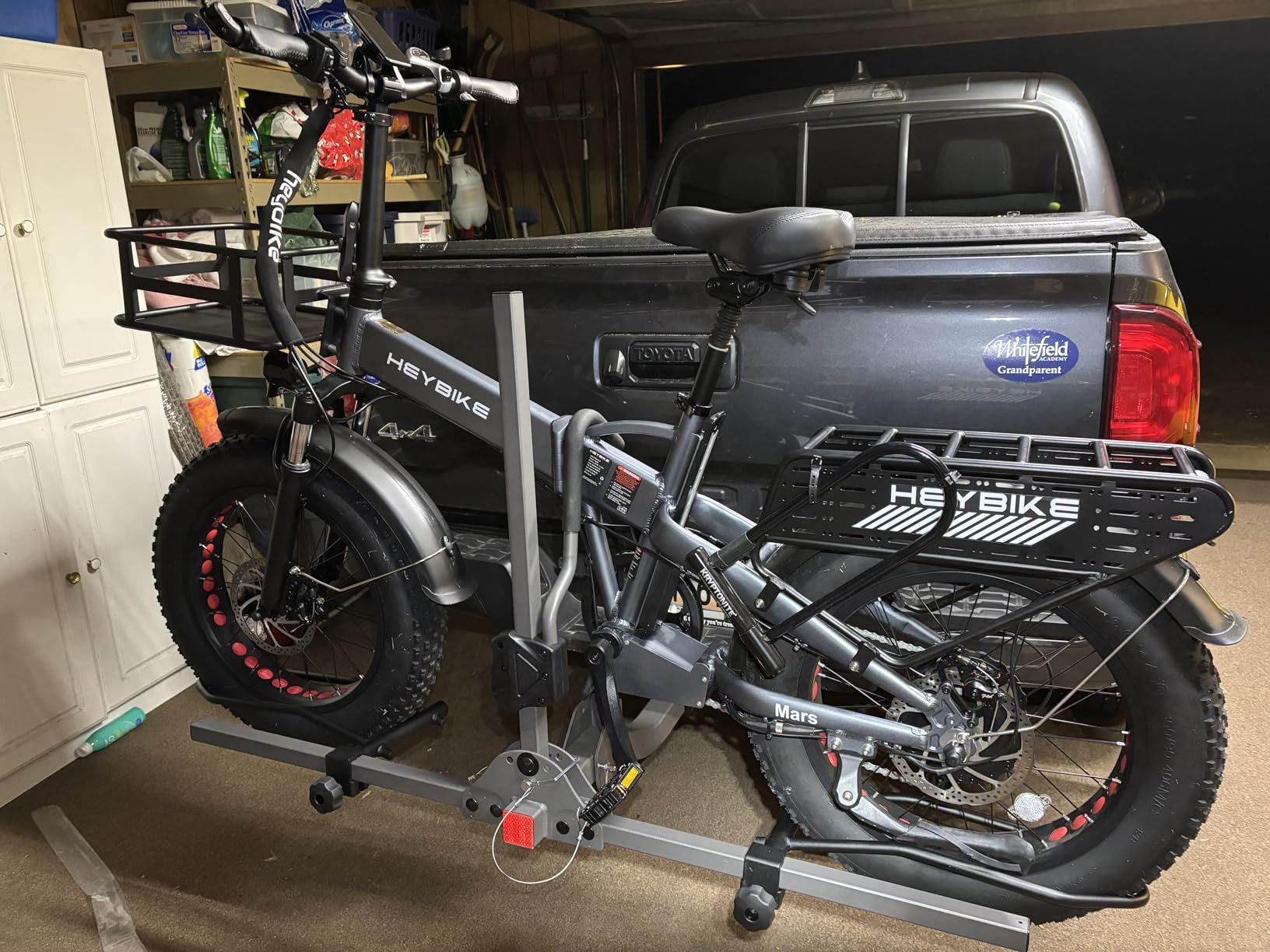 2-Bike Rack Hitch for Car, 160 Lbs Hitch Mount Platform Style Bicycle Carrier, Smart Tilting & Easy Fold for Car SUV Truck RV with 2''Receiver, Bike Rack Fits Up to 5-Inch Fat Tire E-Bikes customer photo 1