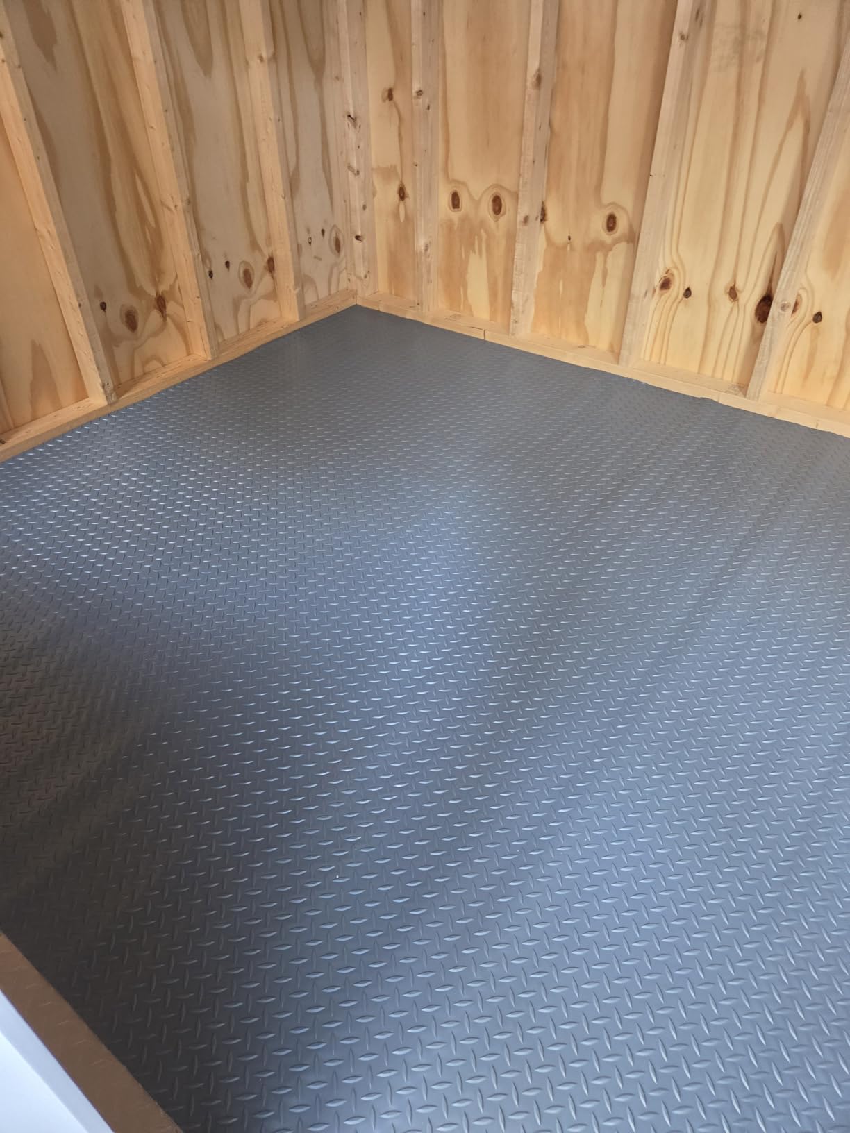 Garage Floor Mat, PVC Flooring Roll Thickened Garage Mats, Heavy Duty Parking Mat Waterproof Nonslip Floor Protector for Car, Trailer, SUV, Basement, Gym (Grey) (7 Feet x 15 Feet) customer photo 1