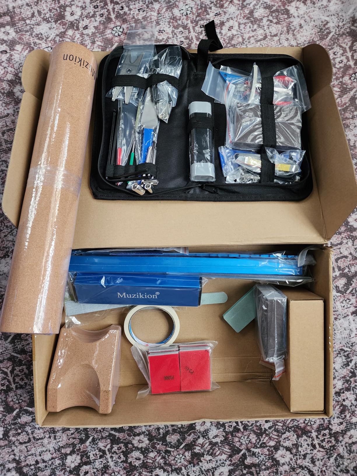 Comprehensive Guitar Tool Kit, Guitar Setup Toolkit for Luthier | Complete Guitar Repairing Maintenance Tool Kit with Work Mat and Neck Rest Files Gauges Wrenches for Workstation Beginner customer photo 1