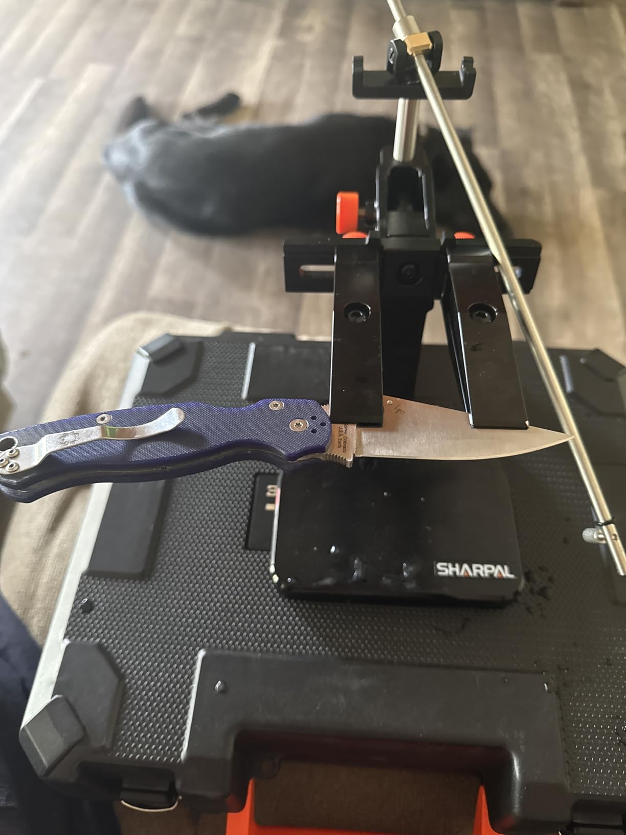 SHARPAL 202H Precision Knife Sharpening System, Adjustable Angle 10-35deg | Knife Sharpener Kit, 7 Abrasive Plates (Diamond 220/325/600/1000, Whetstone 3000/6000, Leather Strop) and Giftable Carry Case customer photo 1