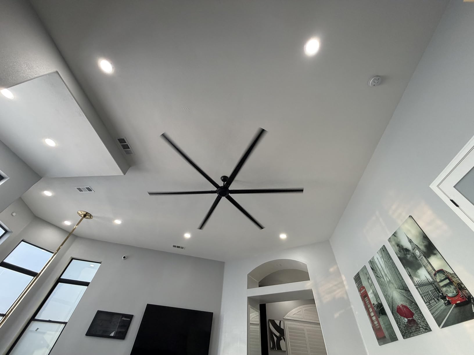 120 Inch Ceiling Fans Without Lights, Large Industrial HVLS Fan, 36000 CFM customer photo 2