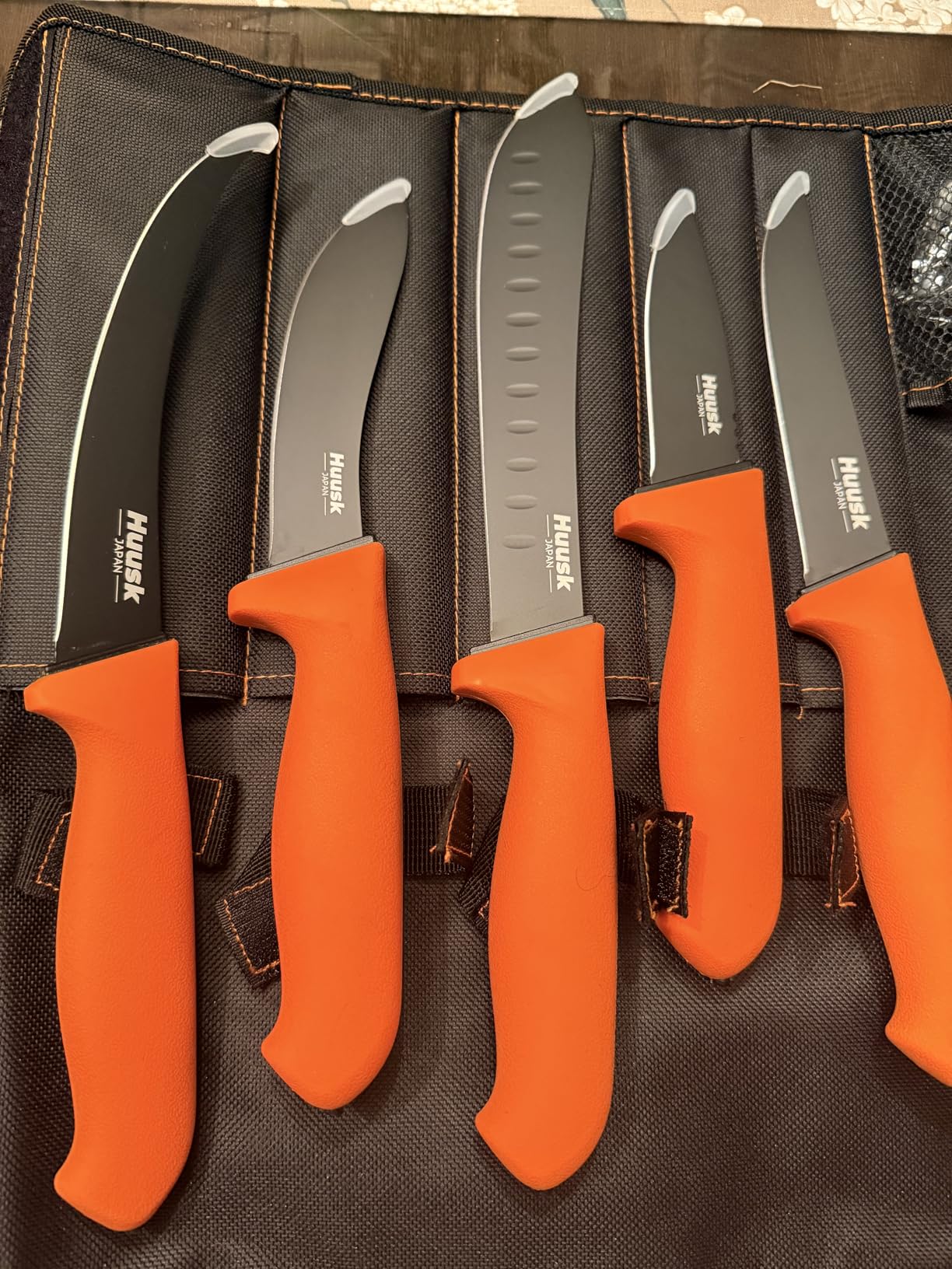Huusk Butcher Knife Set - Meat Processing Kit with Roll Bag, Gift for Men | German Stainless Steel, High-Visibility & Non-slip, Butcher Skinning Boning Caping, Game Processing for Deer, Duck, Poultry customer photo 1