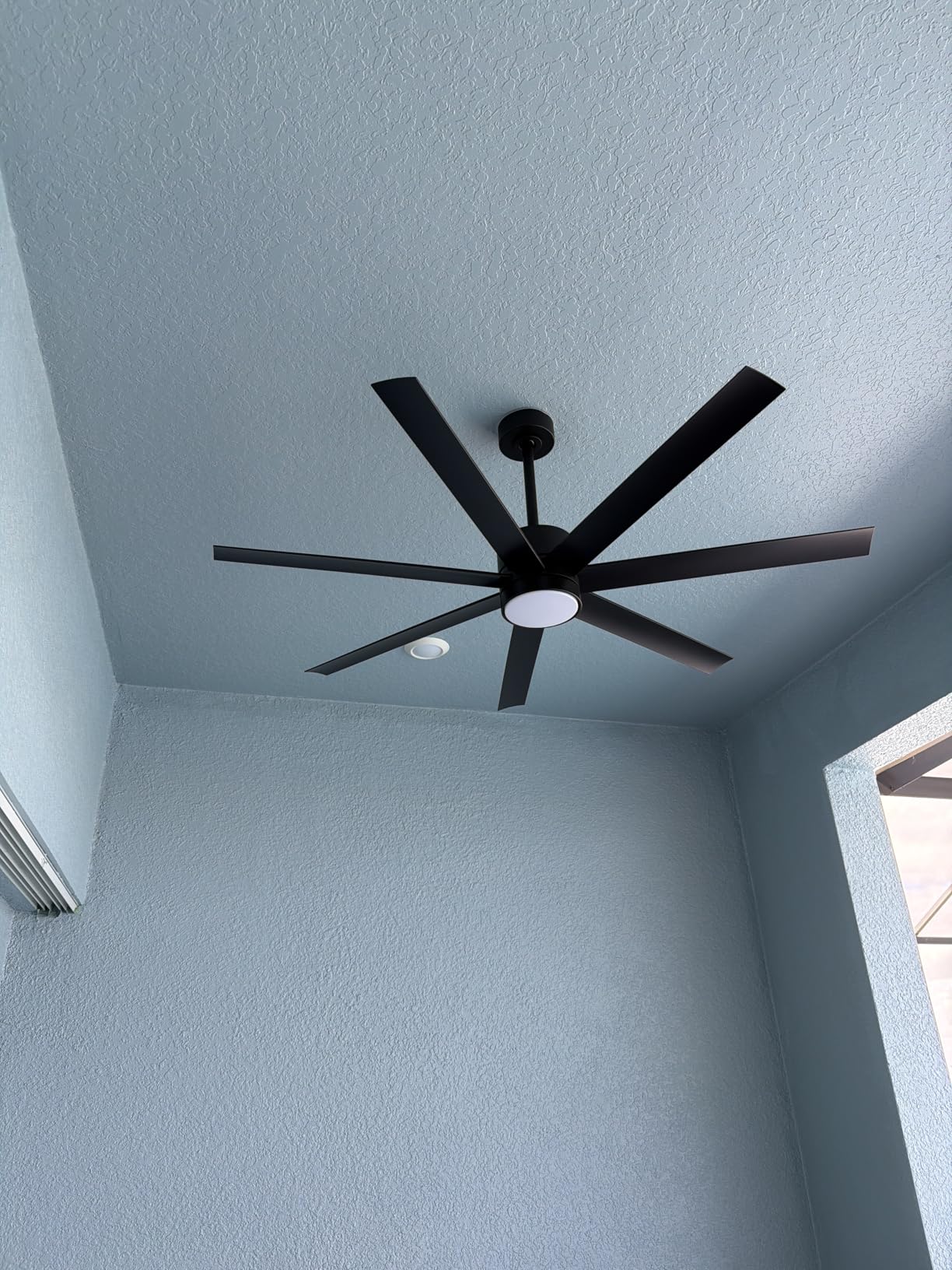 56'' Wet-Rated Outdoor Ceiling Fan with Lights for Patios, High CFM, Black | All Weather Waterproof, Remote, 7 UV Coating Blades, Quiet Energy-Saving DC Motor, Dimmable 3CCT, for Indoor Exterior Gazebo customer photo 2