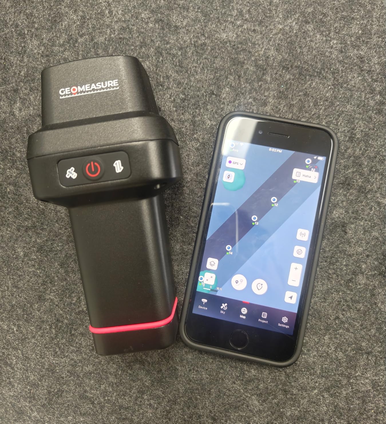 GEO-Measure RTK GNSS Survey Equipment, Handheld GPS Rover Receiver for Land Surveying, Construction, GIS Mapping & Stakeout, Multi-Frequency GNSS, IP67, WiFi, Bluetooth, GEODNET RTK Included customer photo 2