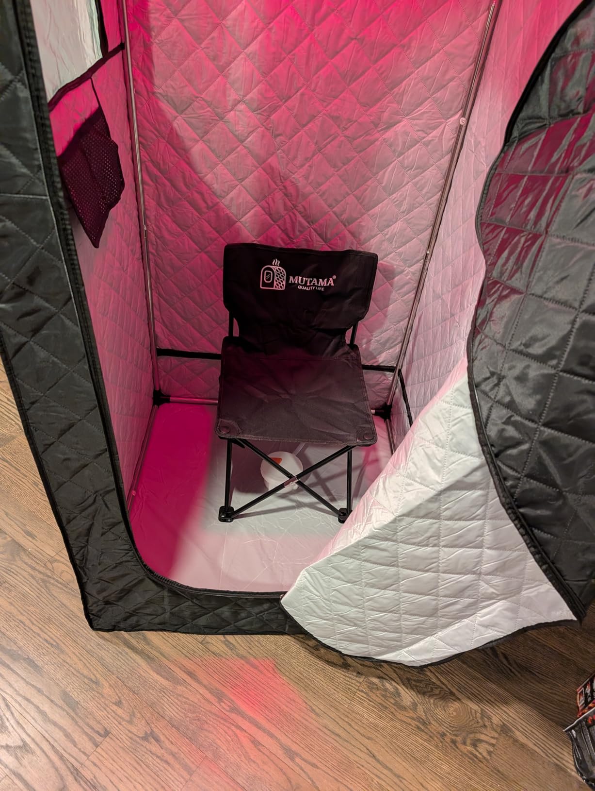 Portable Infrared Sauna Box for Home, 3L 1400W Steam Sauna Tent | Portable Sauna, Personal Sauna Pod, 660nm Red Light, Remote Control, Folding Chair, 15 Levels, 99-Min Timer, 32