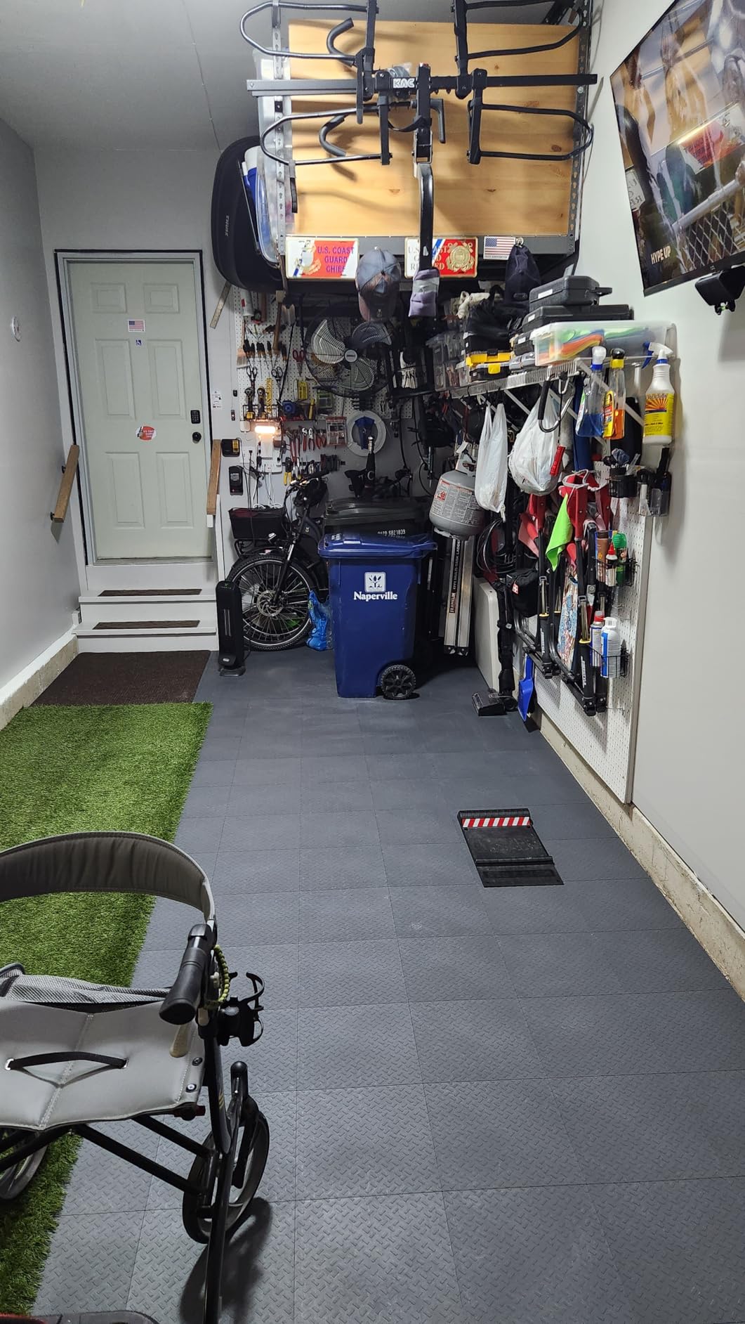 Garage Floor Tiles Interlocking Garage Flooring Tiles Pack of 48 Antislip Oil and Stain Resistant for Garages Shop Floors Basements 40000 LBS Load Capacity (Black, 12 inch x 12 inch, Non Drain Tiles) customer photo 2