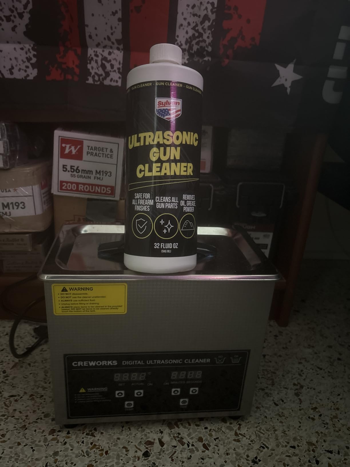 1 Gal. Ultrasonic Gun Cleaner Solution Concentrate | Makes 200 Gal | Made in The USA | Gun Parts Cleaner for All Ultrasonic Machines | Highly Concentrated Firearm Cleaning Liquid customer photo 1