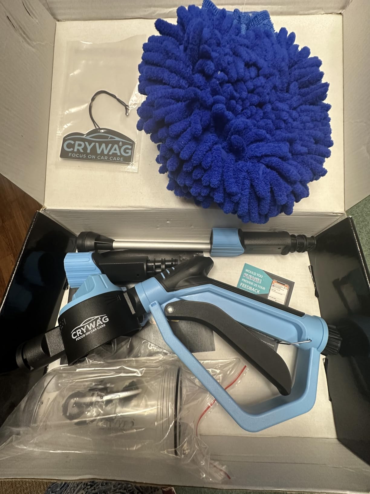 Car Wash Foam Gun for Garden Hose, with Microfiber Wash Mitt, Foam Sprayer | 3 spray modes & 50% higher water Pressure foam cannon kit, no pressure washer, for Cars, Trucks, RVs, Motorcycles, Pet customer photo 2