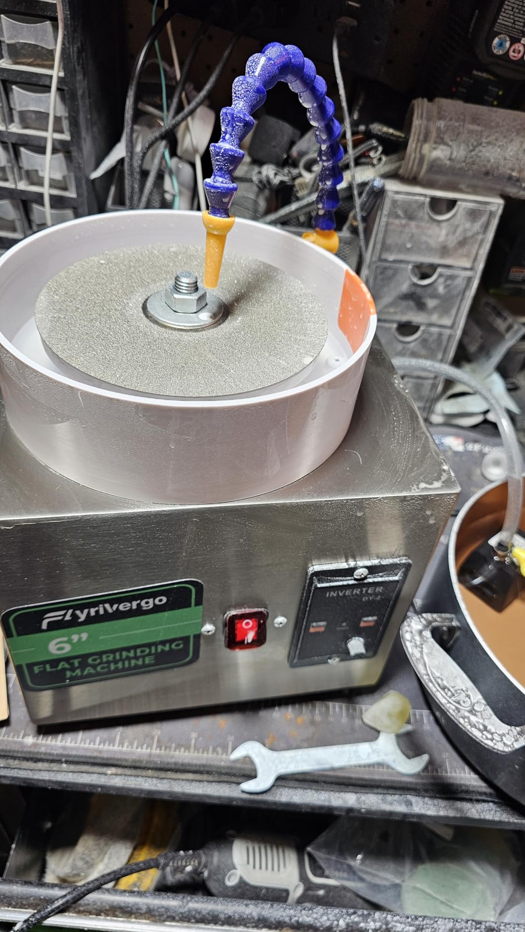 6'' Flat Lapidary Machine Variable Speed Lapidary Equipment customer photo 2