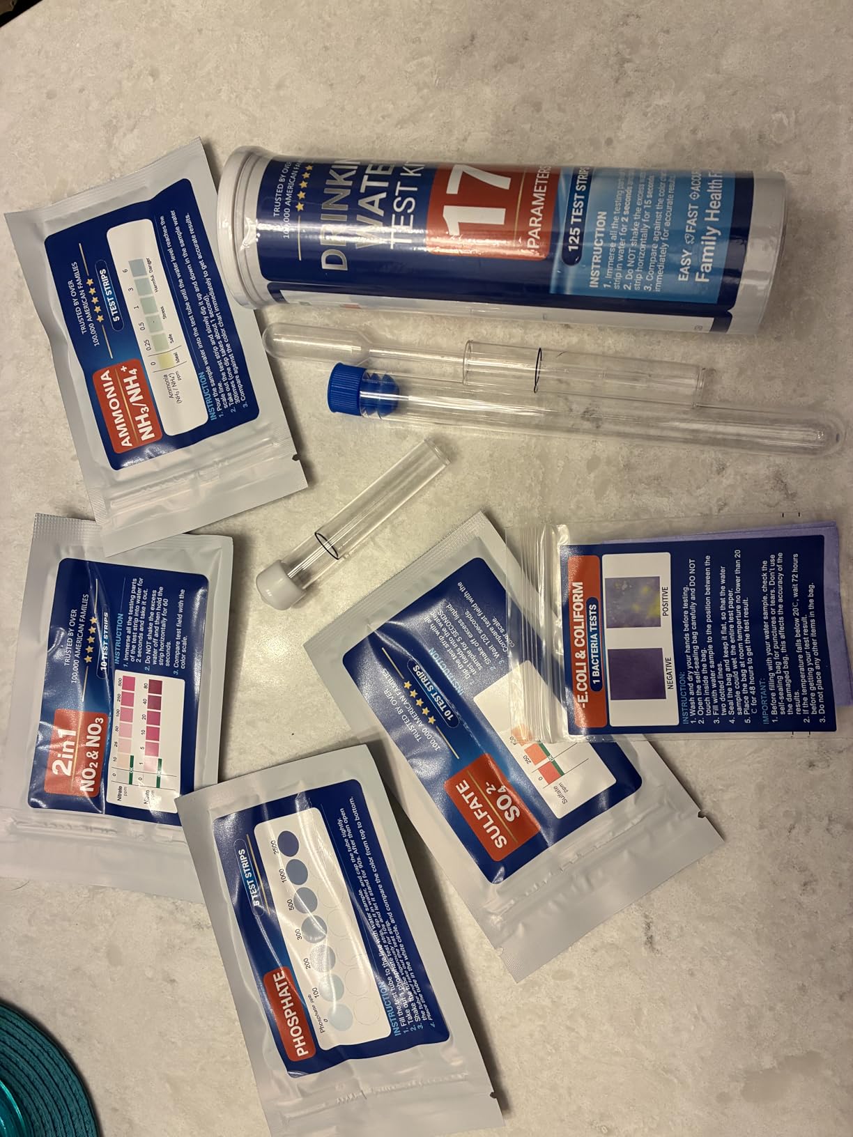 Water Test Kit for Drinking Water, 23-in-1 Water Test Strips for Tap & Well Water, Tests Hardness, Lead, Iron, Copper, Chlorine, Fluoride, pH, Nitrate & More, Fast Home Water Testing, 155 Strips customer photo 1
