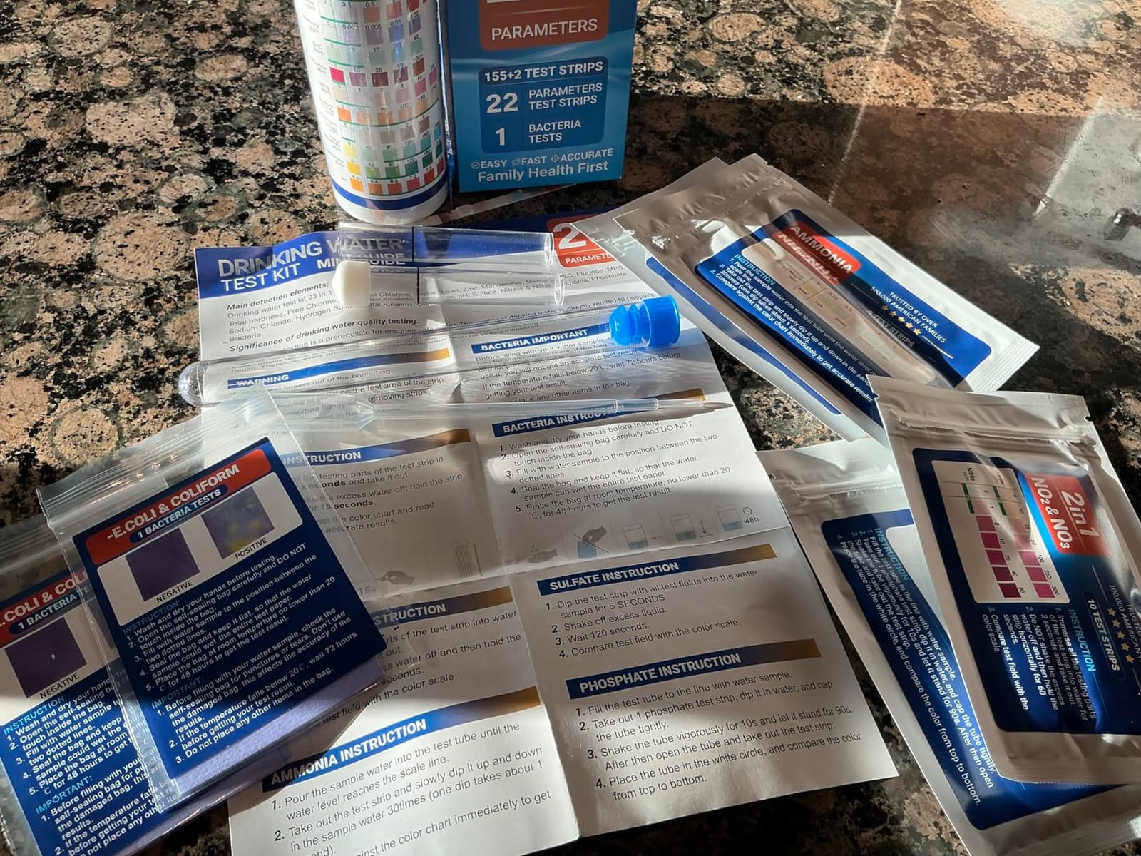 Water Test Kit for Drinking Water, 23-in-1 Water Test Strips for Tap & Well Water, Tests Hardness, Lead, Iron, Copper, Chlorine, Fluoride, pH, Nitrate & More, Fast Home Water Testing, 155 Strips customer photo 2