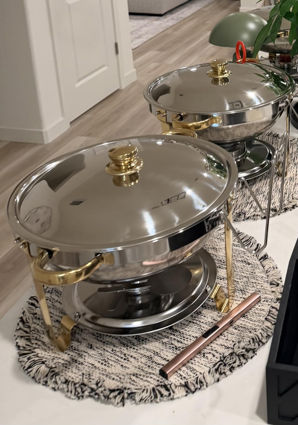 4-Pack Chafing Dish for Buffet Set, 6QT Round 304 Stainless Steel Buffet Food Warmers - Complete Set with Full Accessories for Catering, Wedding Events, Parties & Dinners customer photo 1
