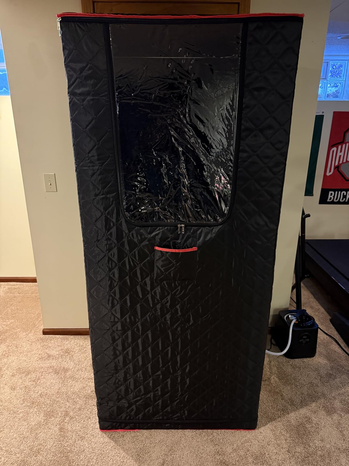 Manastin Upgraded Portable Steam Sauna for Home,Jet Black | Sauna Tent with 3L/1200W Steamer, XL Foldable and Remote Control, 99-Min Timer & 15 Power Levels, 2.6' x 2.6' x 5.9' customer photo 1