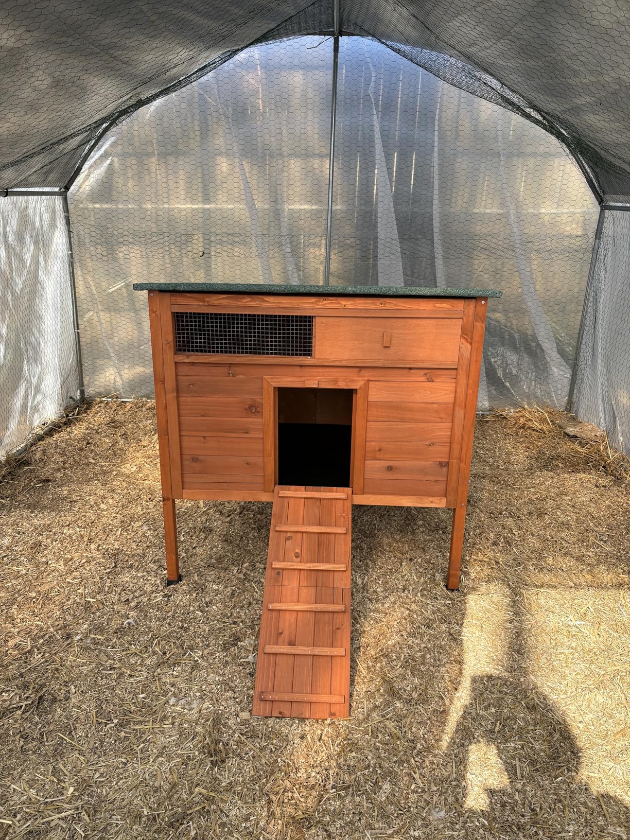 Insulated Duck Coop Warm Duck House for Outside Wooden Duck House with Larger Windows, Chicken coop with Perches, Ramp, Openable Roof customer photo 1