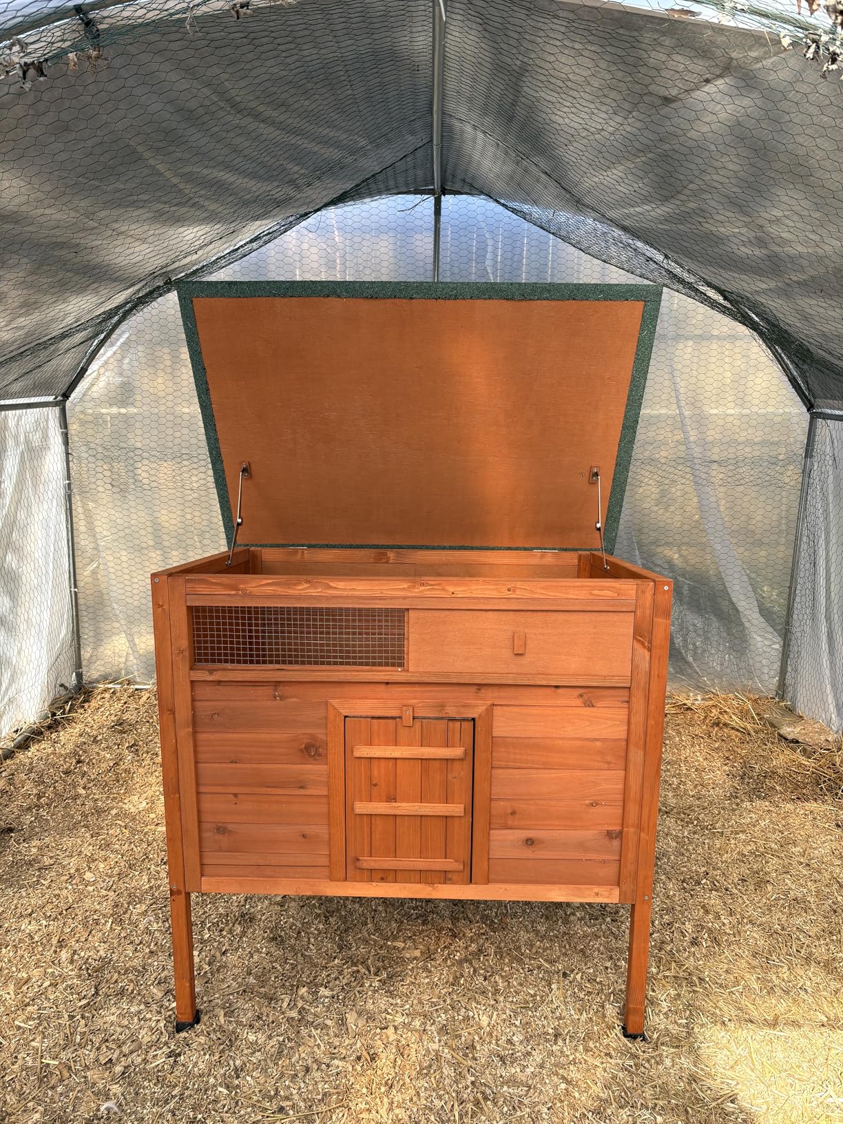 Insulated Duck Coop Warm Duck House for Outside Wooden Duck House with Larger Windows, Chicken coop with Perches, Ramp, Openable Roof customer photo 2
