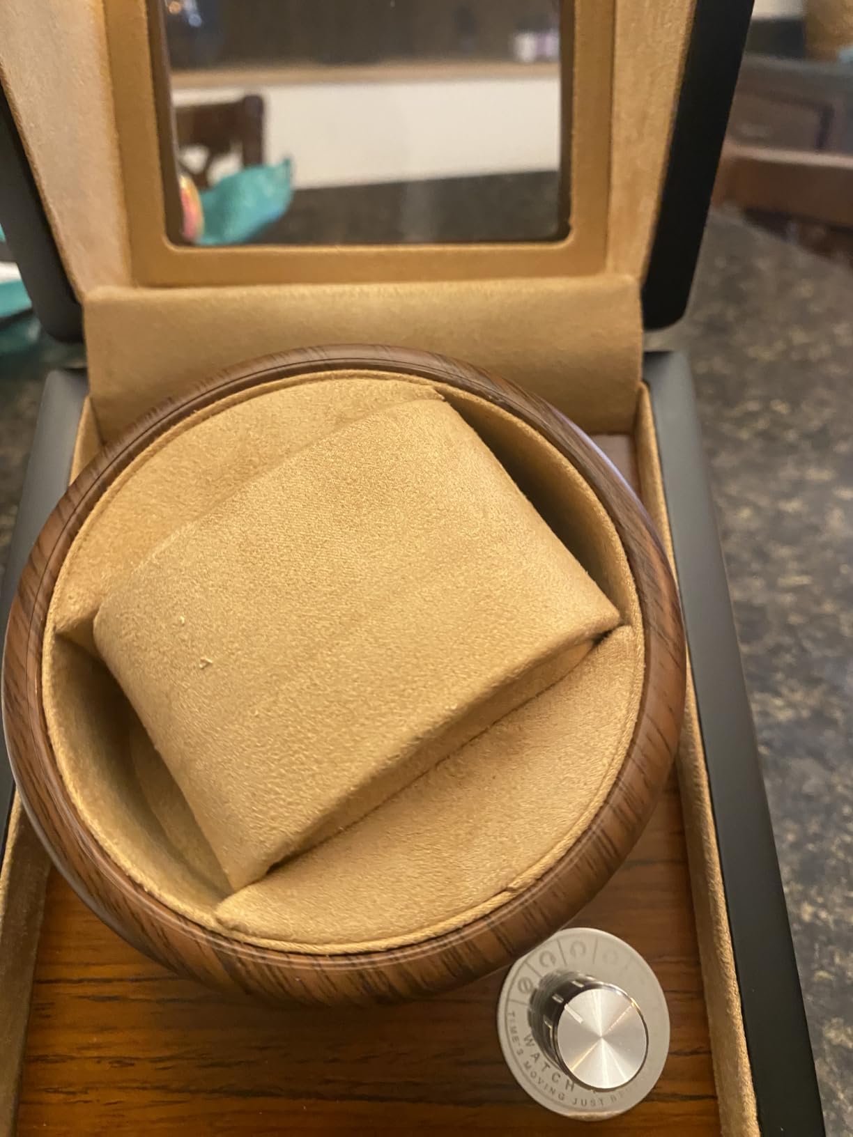 Automatic Watch Winder for Automatic Watches, 4 Winding Modes Single Automatic Wooden Watch Winder Box with Ultra-Quiet Japanese-Made Motor, Watch Display Case, Gift for Men, Collectors & Luxury Watch Owners customer photo 2