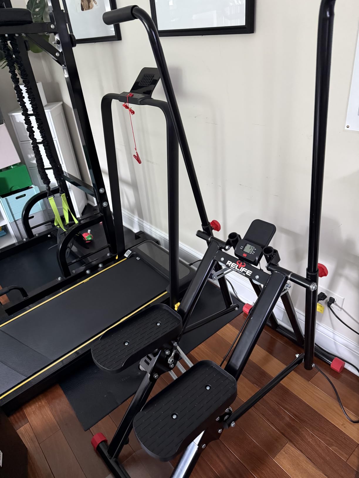 RELIFE REBUILD YOUR LIFE Stair Stepper for Home Exercise, New Version Stair Climber with Adjustable Resistance, Vertical Climber Cardio Exercise Machine for Full Body Workout, Extended Step Range customer photo 2
