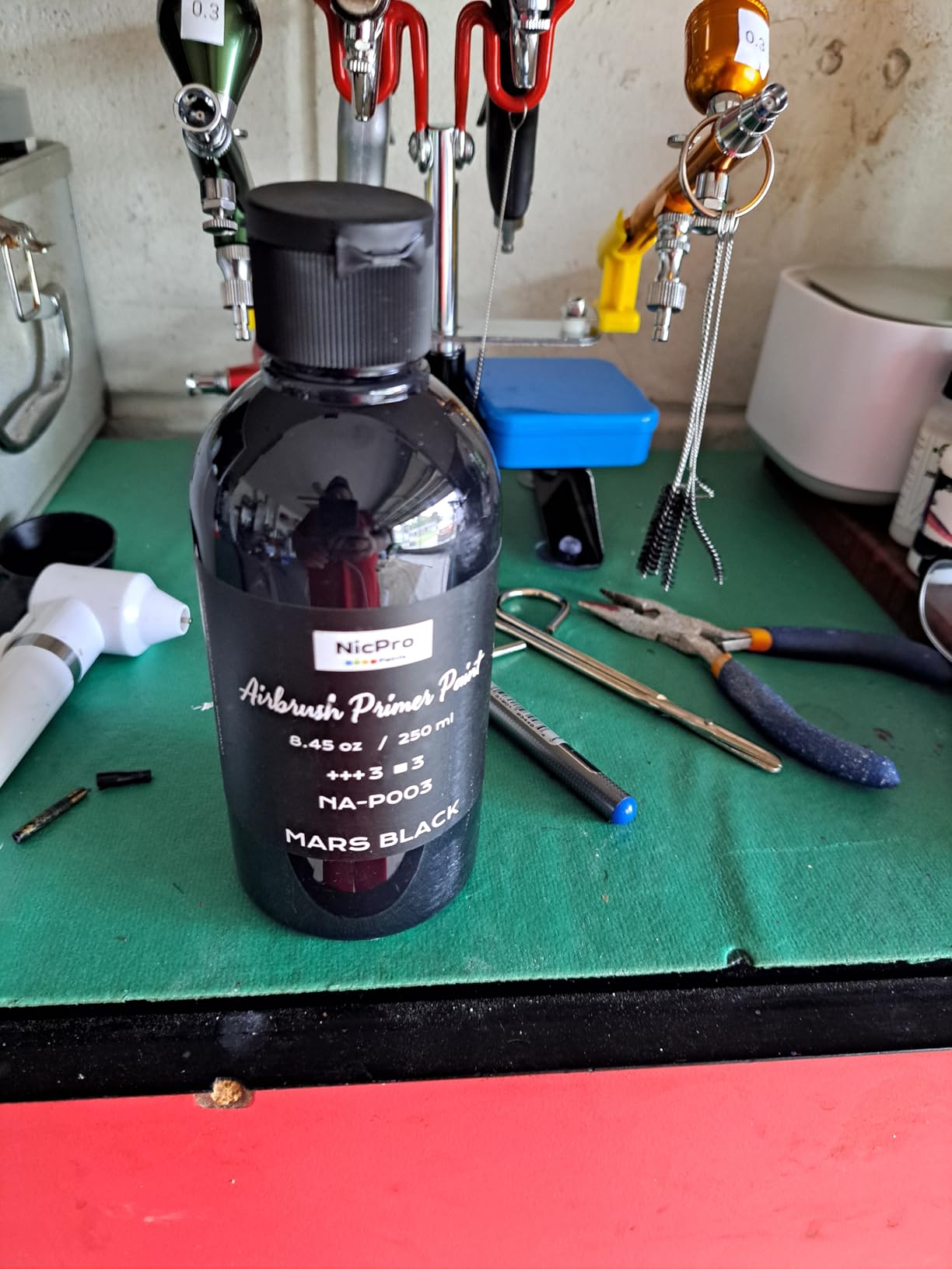 Nicpro Black, Gray, White Surface Primer Airbrush Paint (2oz), Matte Finish customer photo 1