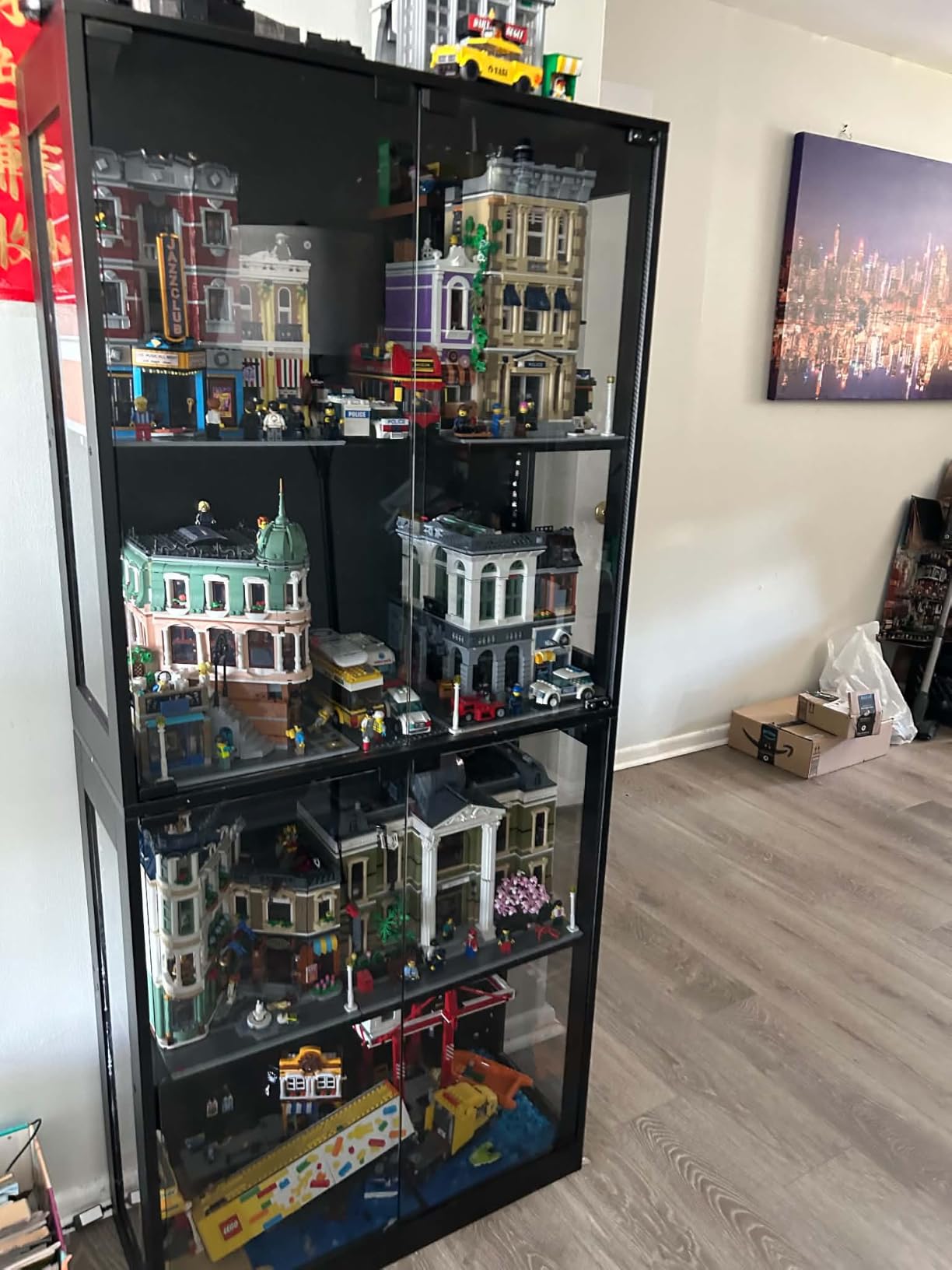 AODK Display Cabinet with RGB Lights, 4-Tier Display Case with Glass Doors customer photo 1