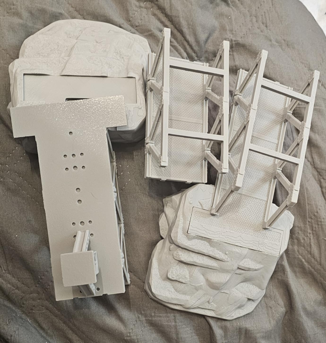 28mm Scale Unpainted RPG Terrain Set for Trench Crusade (AF1120B) | Broken Crossing Map Props for Dungeon Masters - Battle Damaged Industrial Scenery for Wargame - Bridges Ruin customer photo 1